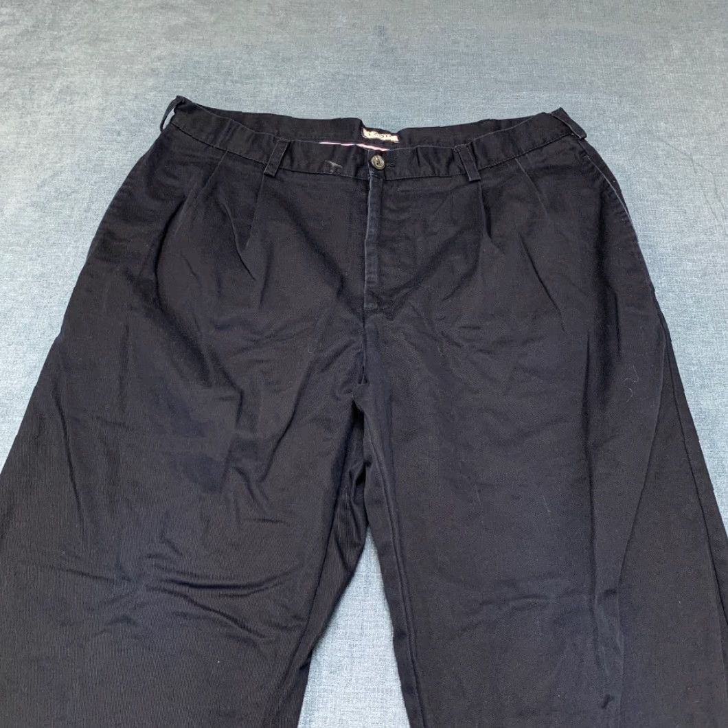 Izod Izod Heritage Chino Pants Men 38x32 Black Cotton Pleated Straight Leg Cuffed Hem Size US 38 / EU 54 - 4 Thumbnail