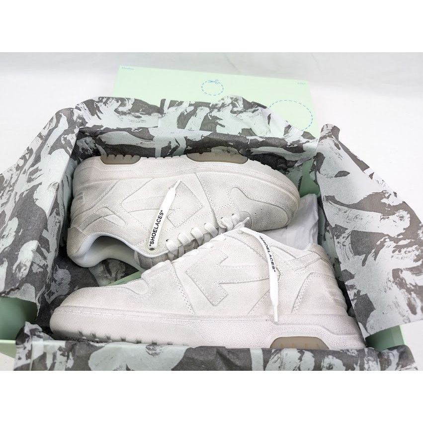 Off-White o1rshd1 Q: 2 / Out Of Office Vintage Suede Sneakers in White Size US 6 / EU 39 - 21 Thumbnail