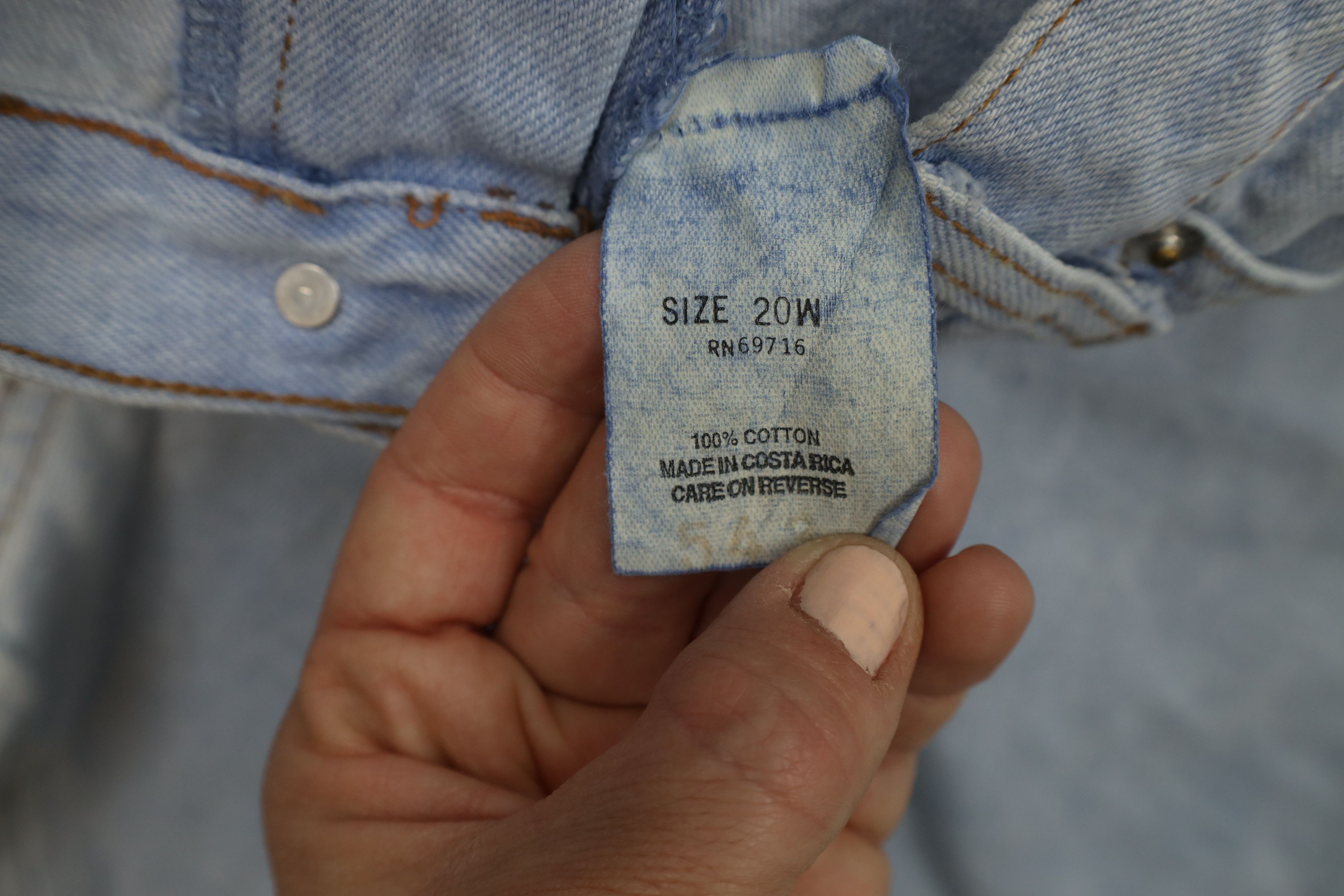 Vintage Deadstock Vintage 90s Streetwear Fit Denim Jean Shorts Jorts Size 42" / US 20 - 11 Thumbnail
