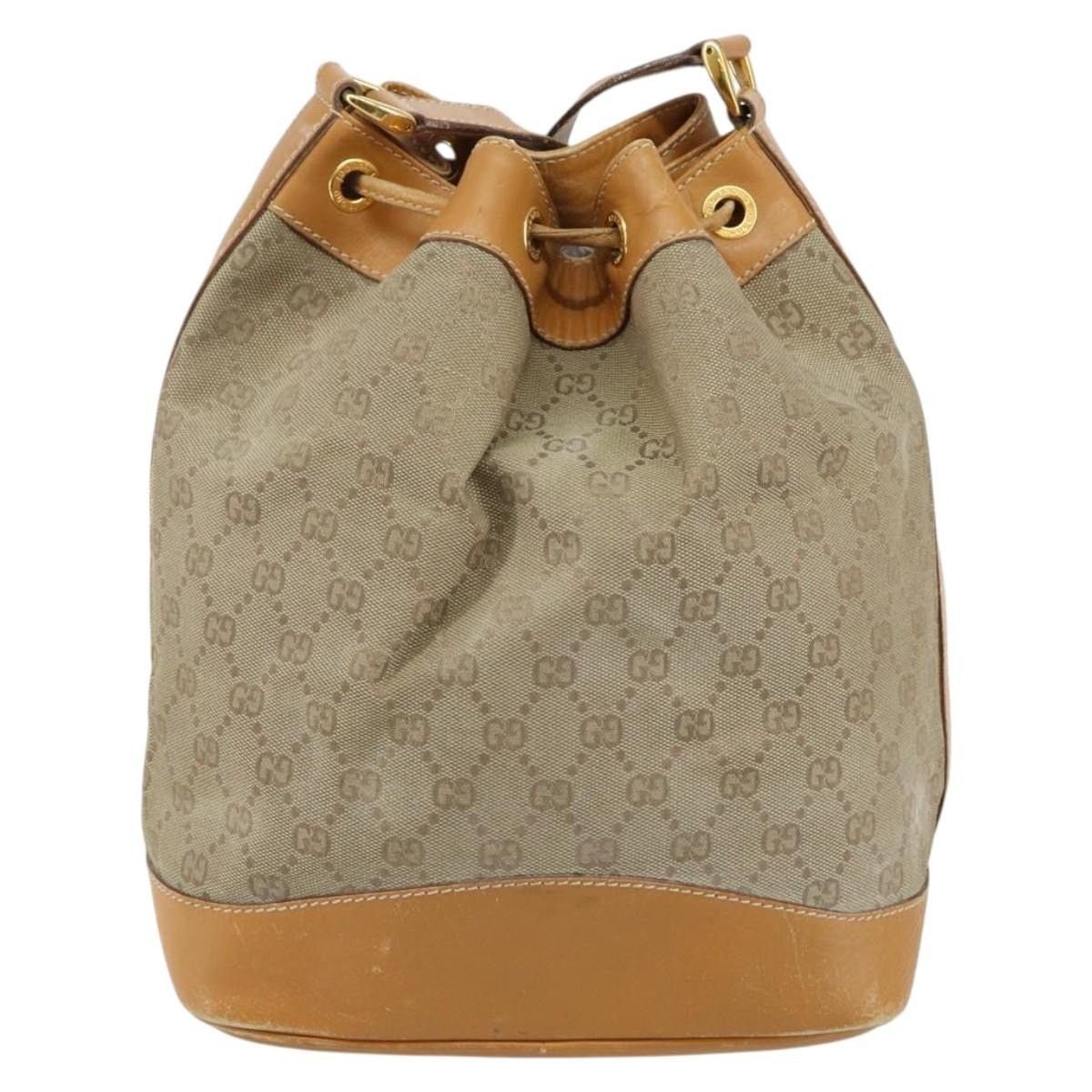Gucci Gucci GG Canvas Shoulder Bag Beige Gold 001 854 Size ONE SIZE - 4 Thumbnail
