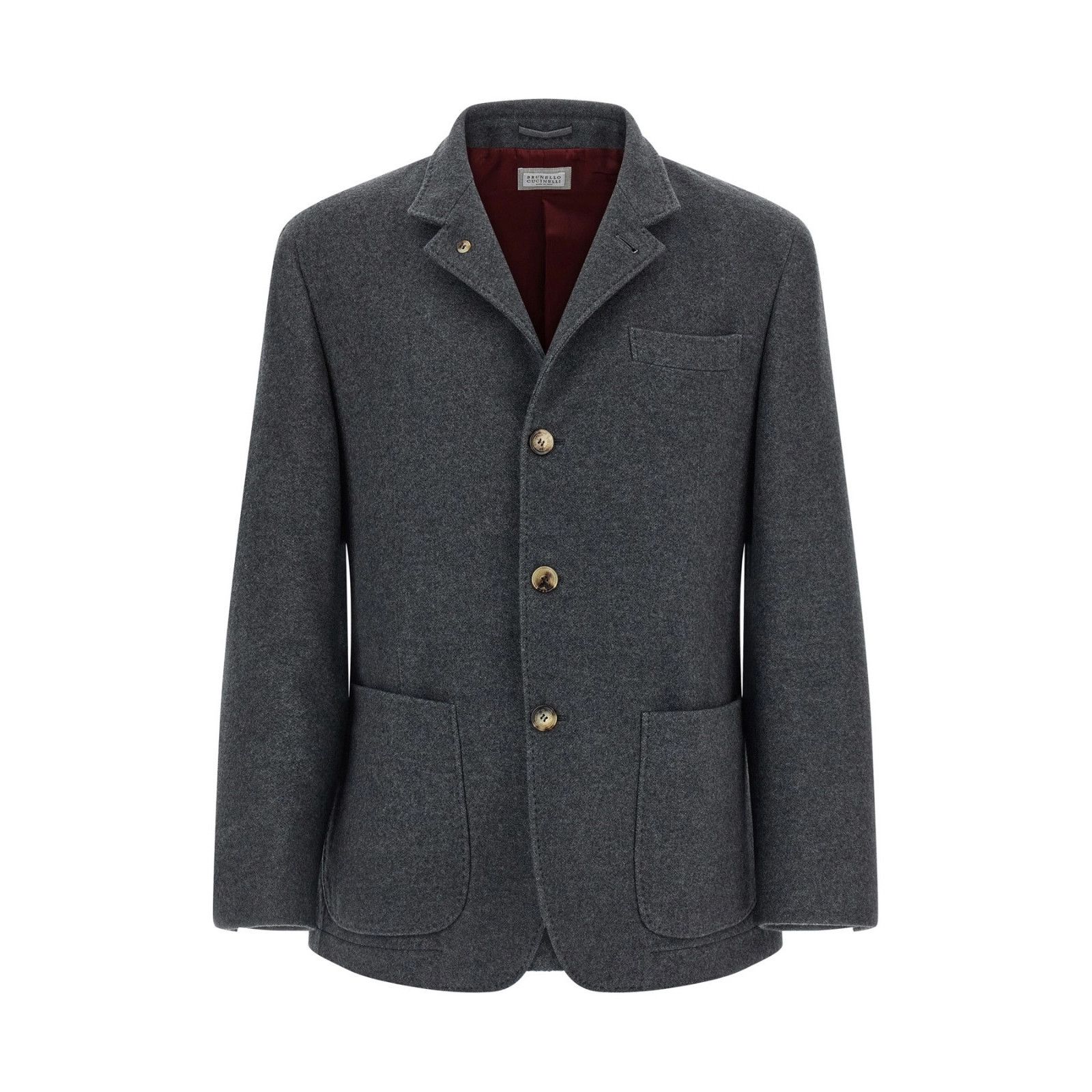 BRUNELLO CUCINELLI Gray Cashmere Blazer Jacket New & Authent