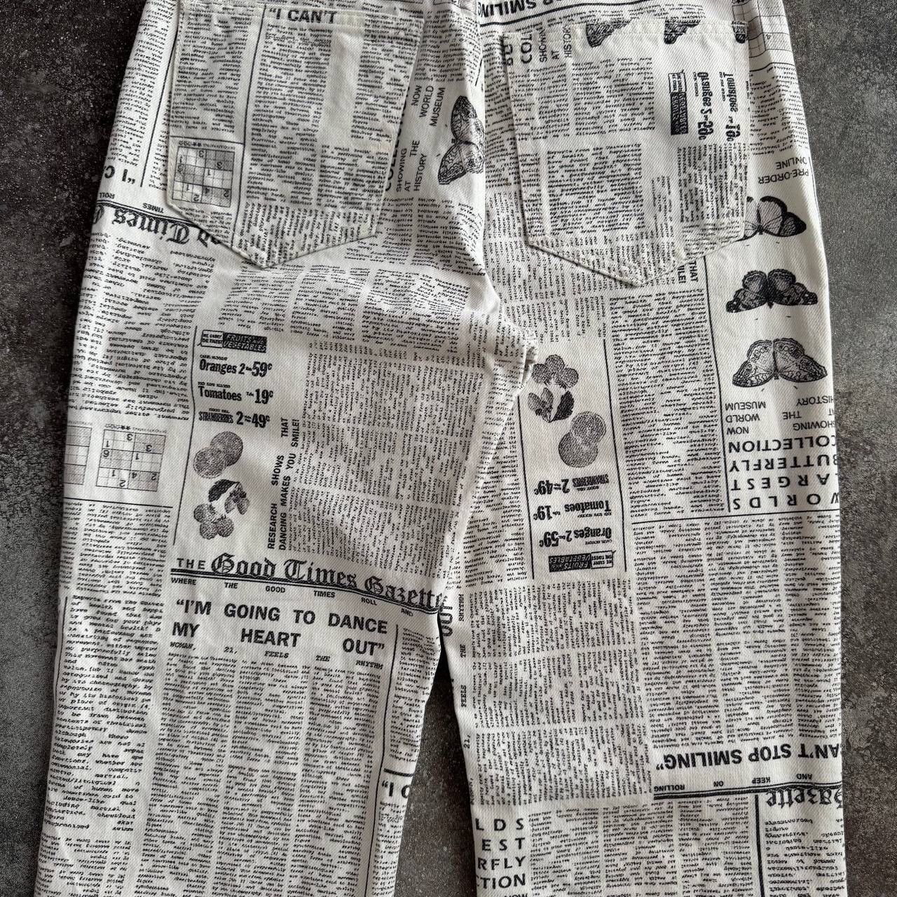Hysteric Glamour × Japanese Brand × Vintage 2000’s Aesthetic Gazette Printed Jeans (John Galliano style) Size 27" / US 4 / IT 40 - 15 Thumbnail