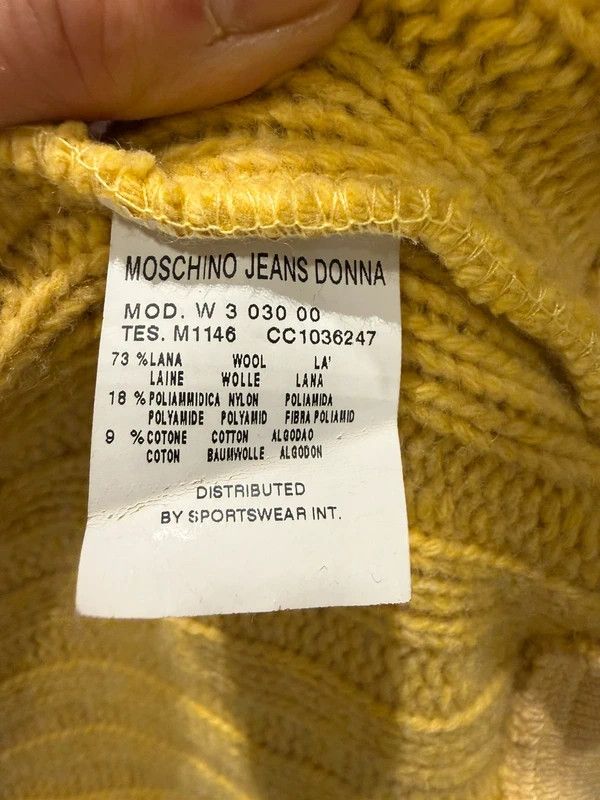 Moschino 2000s Moschino Wool Yellow Buttoned Jacket Size S / US 4 / IT 40 - 8 Thumbnail