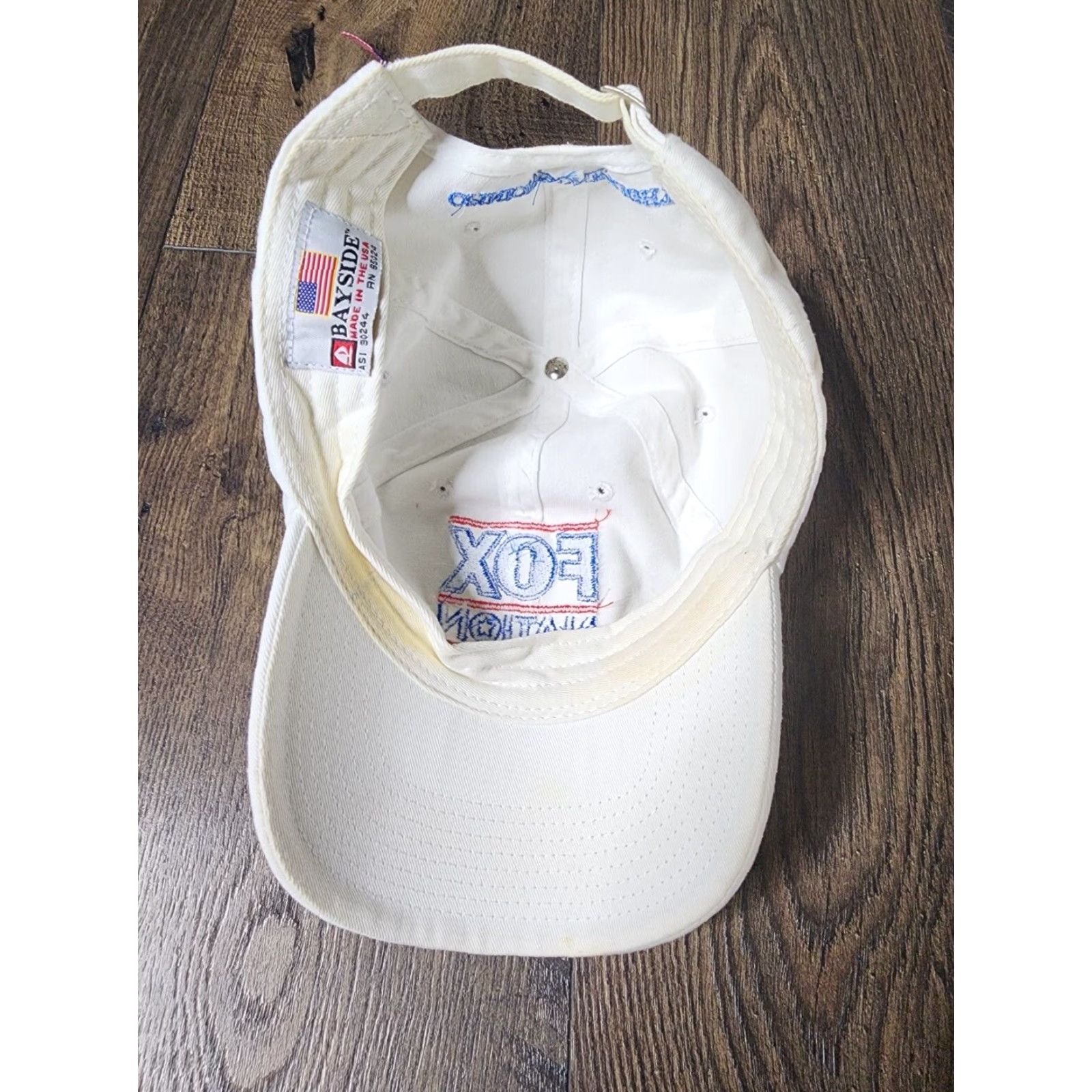 Vintage Bayside Fox Nation Baseball Cap Adjustable White "Opinions Done Right" News Men One Size Size ONE SIZE - 4 Thumbnail