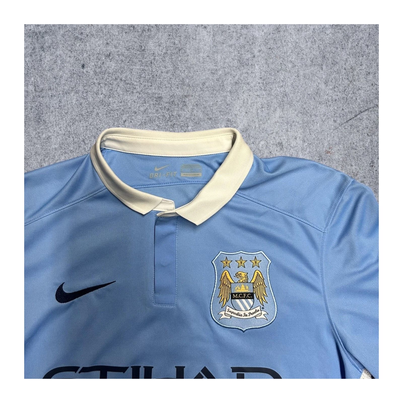 Nike Nike Manchester City 2015 Long Sleeve Home Stadium Authetic Size US M / EU 48-50 / 2 - 2 Thumbnail