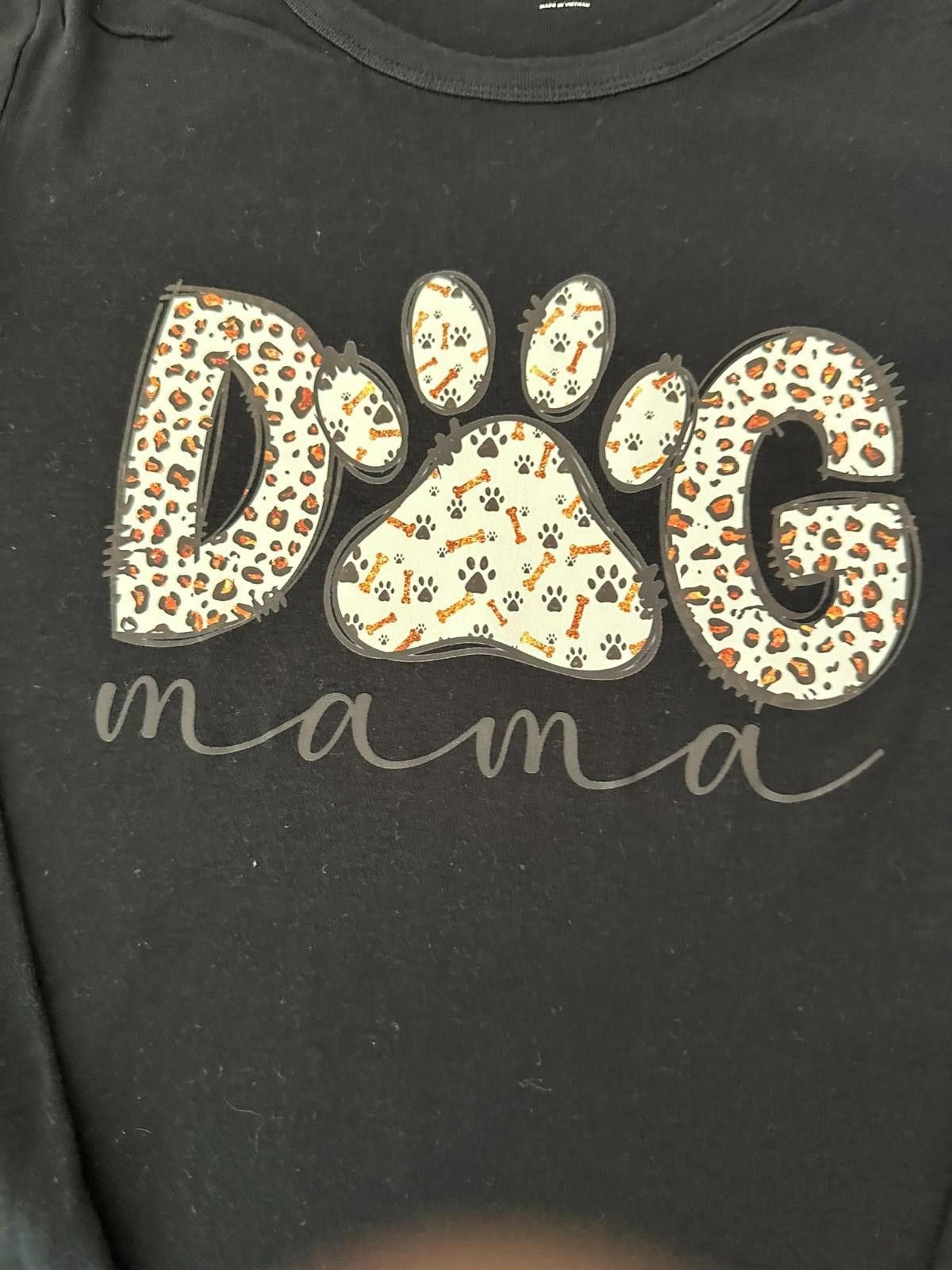The Unbranded Brand Dog Mama Shirt – Black Long Sleeve, Leopard Graphic M Size M / US 6-8 / IT 42-44 - 2 Thumbnail