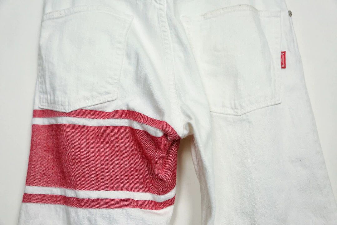 Mastermind Japan mmj Main Line White Jeans Red Stitch 30 Size US 30 / EU 46 - 6 Thumbnail