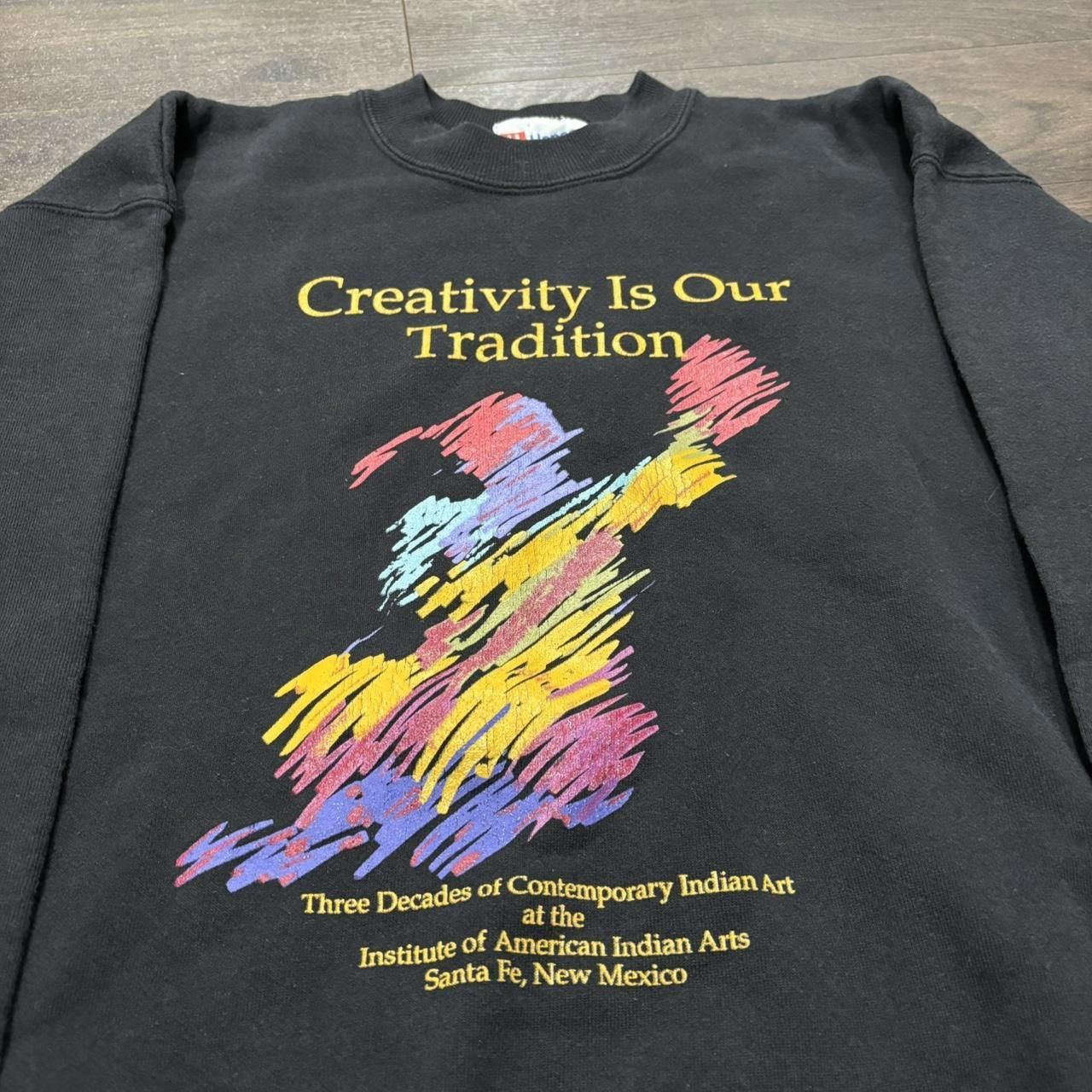 Hanes Vintage creativity is our tradition Indian art sweatshirt Size US M / EU 48-50 / 2 - 2 Thumbnail