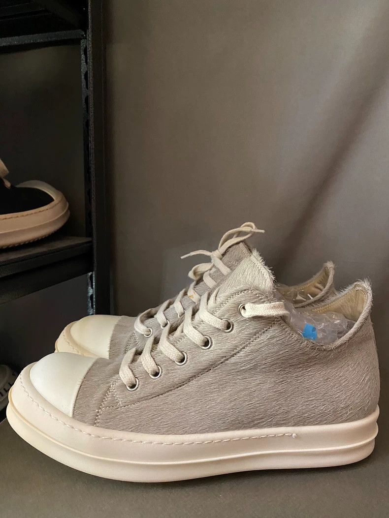 Rick Owens Rick Owens Grey Horsehair High-Top Sneakers-yf Size US 9.5 / EU 42-43 - 1 Thumbnail