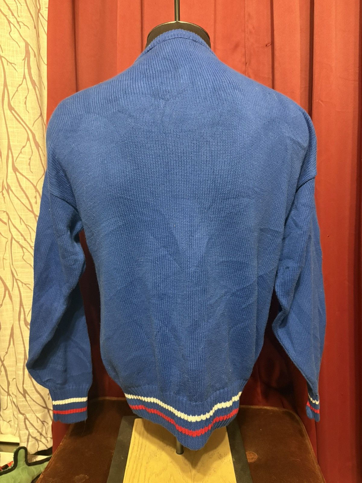 NHL Vintage Winnipeg Jets Sweater 80’s Textile 3D Knit NHL Grail Size US L / EU 52-54 / 3 - 3 Thumbnail