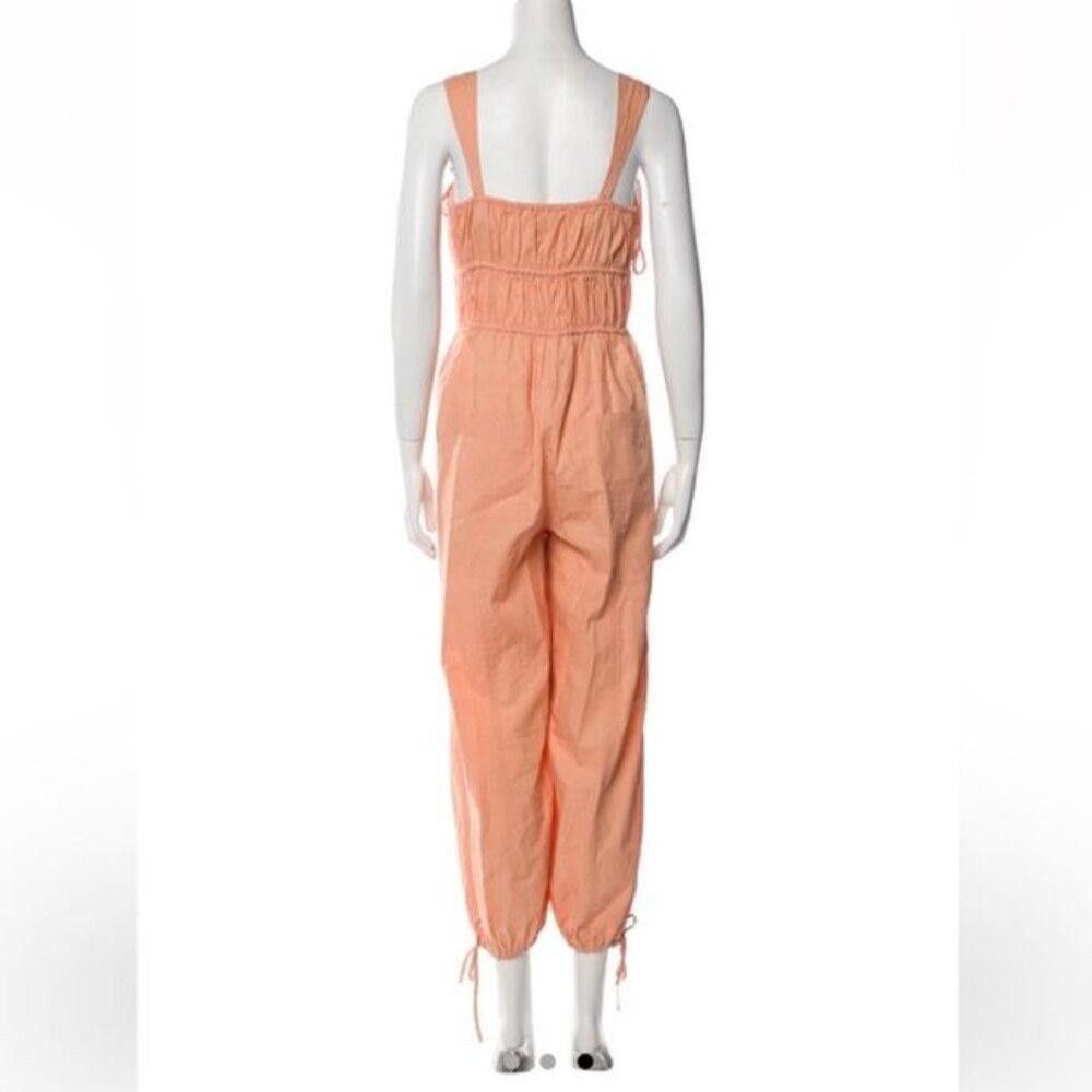 Designer Ulla Johnson Orange Cotton Tatum Drawstring Jumpsuit Size 28" / US 6 / IT 42 - 5 Thumbnail