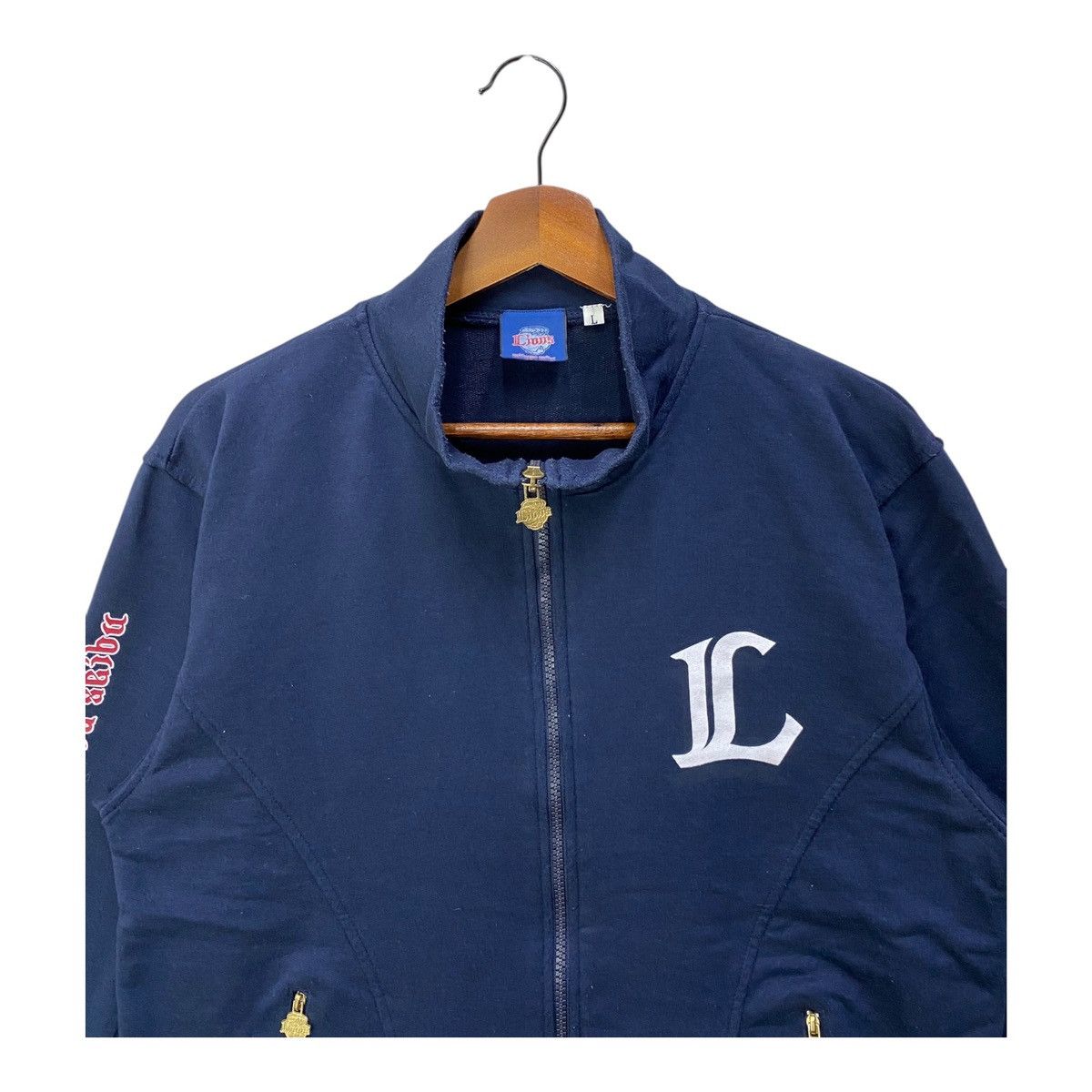 MLB Vintage Lions Saitama Seibu Japan Baseball Team Sweater Zip Size US L / EU 52-54 / 3 - 2 Thumbnail
