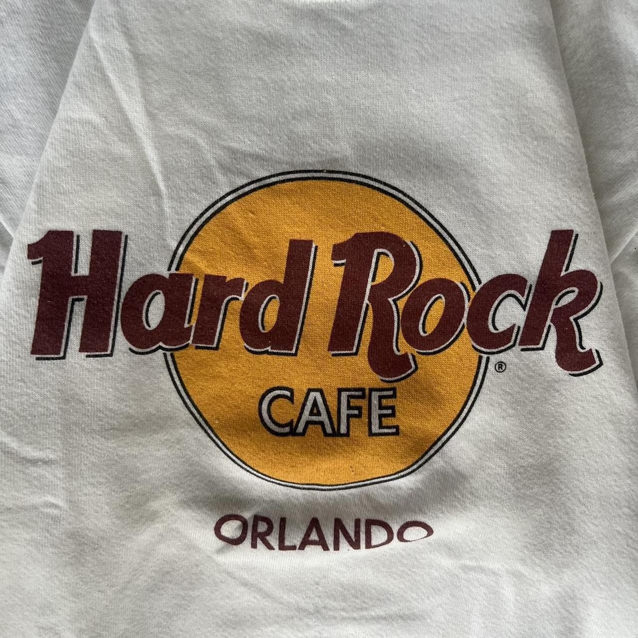 Hard Rock Cafe Crazy Vintage Y2K 2000s Hard Rock Cafe Orlando Essential Made in USA White Sweatshirt! Size US S / EU 44-46 / 1 - 4 Thumbnail
