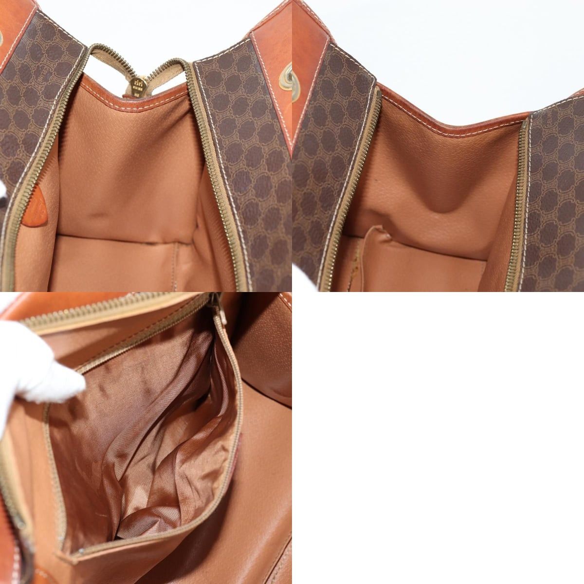 Celine CELINE Macadam Canvas Shoulder Bag Pvc Brown Size ONE SIZE - 12 Thumbnail