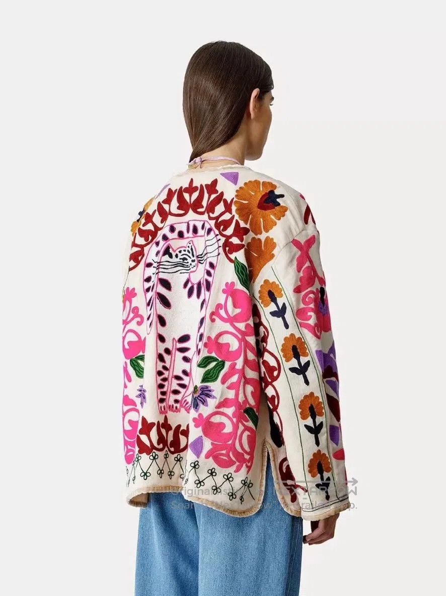 forte_forte Exotic Embroidered Floral Jacket for Women. Size XS / US 0-2 / IT 36-38 - 3 Thumbnail