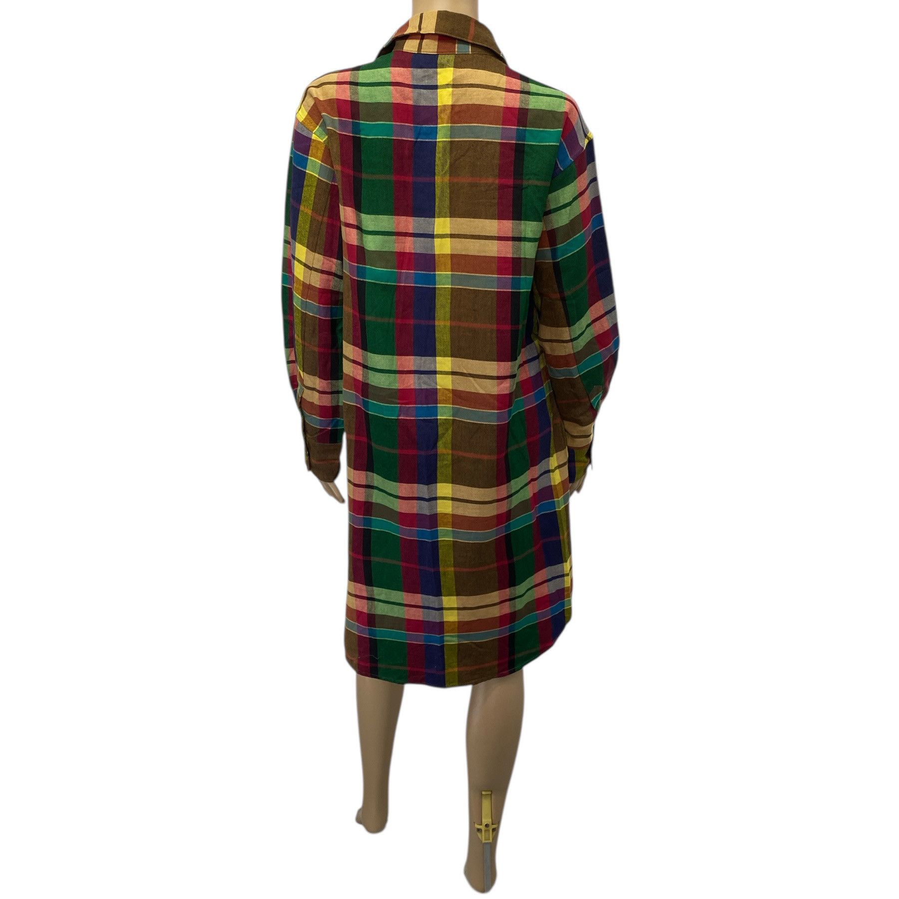 Tsumori Chisato Multicolor Plaid Button Down Shirt Dress Size M / US 6-8 / IT 42-44 - 5 Thumbnail