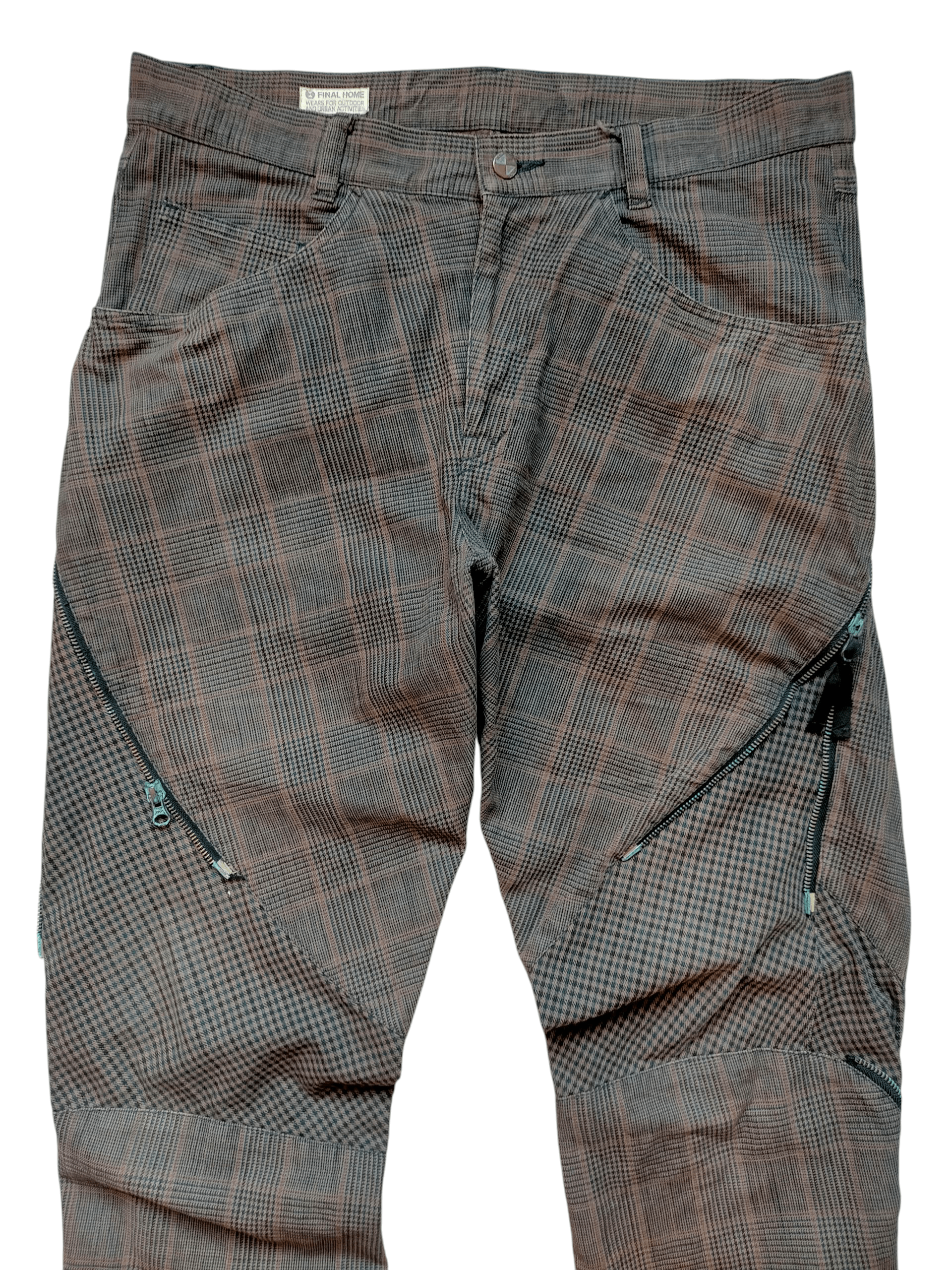 Final Home Final Home Japan Check Patchwork Zipped Trouser Pants Size US 36 / EU 52 - 3 Thumbnail