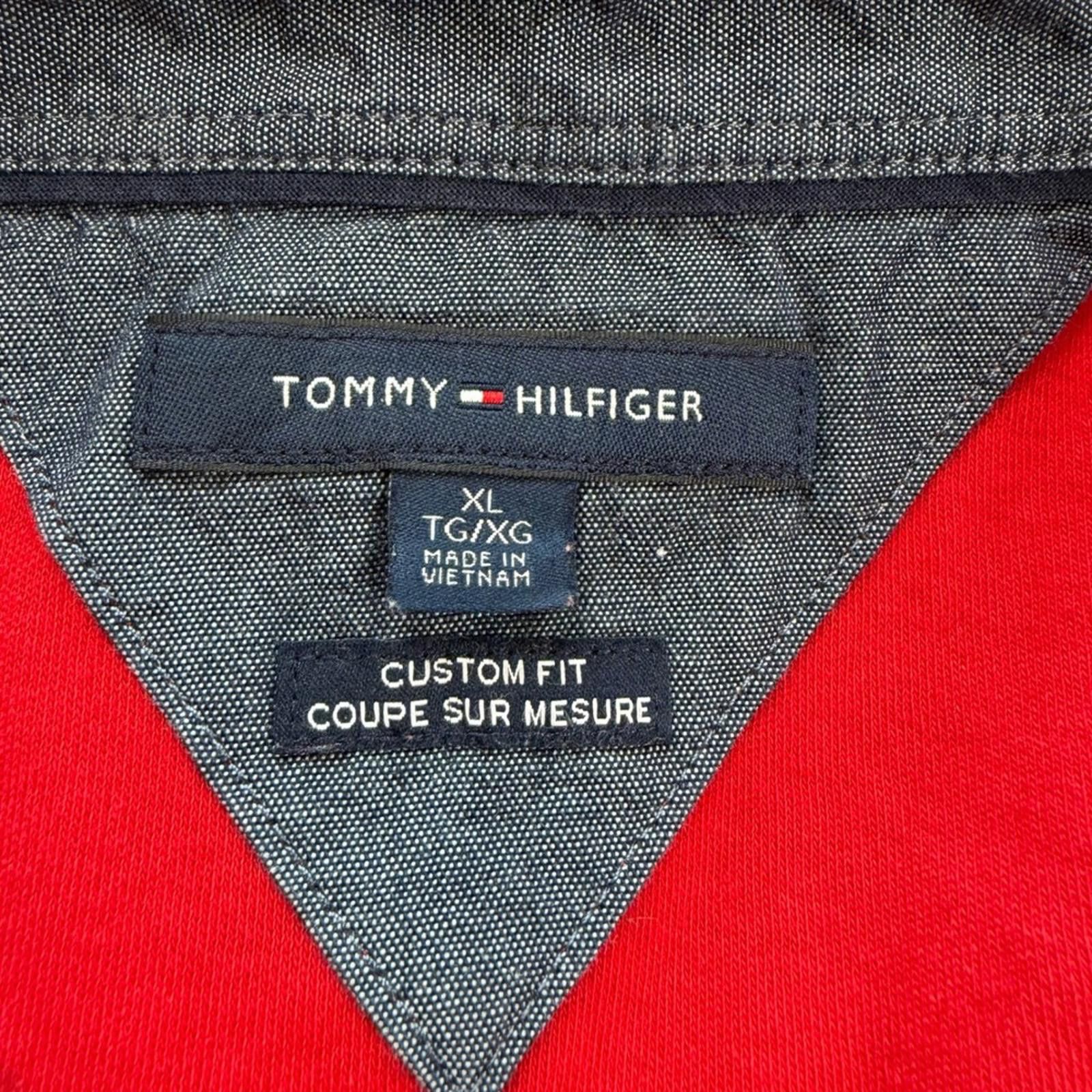 Tommy Hilfiger Tommy Hilfiger Men XL Red Custom Fit Short Sleeve Polo Shirt Size US XL / EU 56 / 4 - 4 Thumbnail