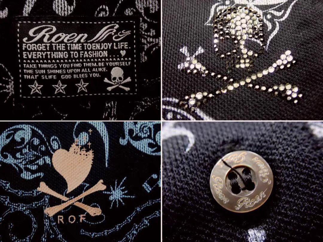 Roen roen Mainline Crystal Print Polo Shirt K11 Size US M / EU 48-50 / 2 - 5 Thumbnail