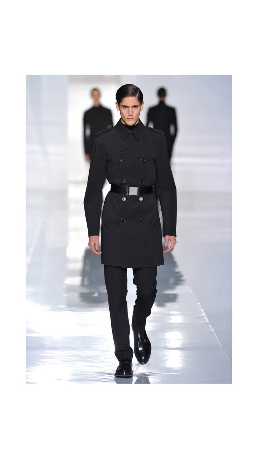 Dior Homme AW04 ダブルブレスト　コーテッド　ロングコート　44 Dior × Hedi Slimane Rare! Dior Homme AW04 “VOTC” herringbone
