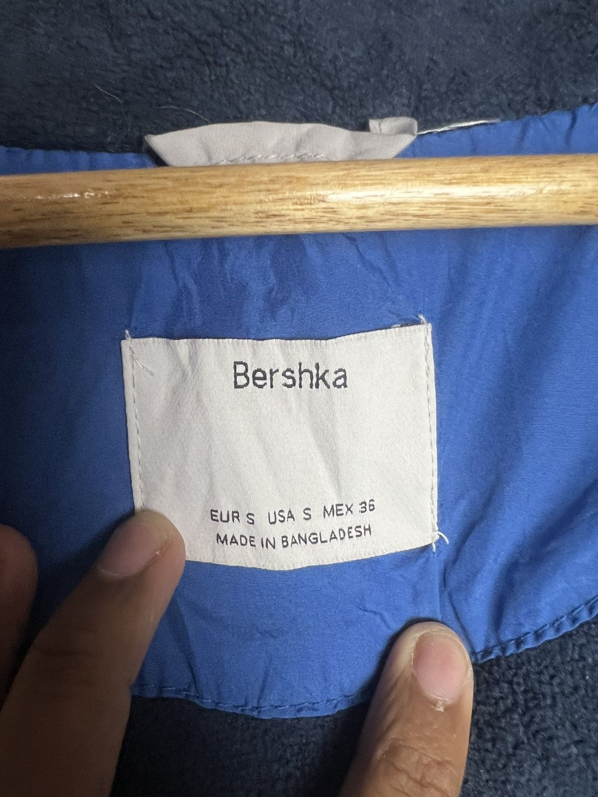 Bershka Bershka Retro Blue Windbreaker Jacket Size US S / EU 44-46 / 1 - 10 Thumbnail