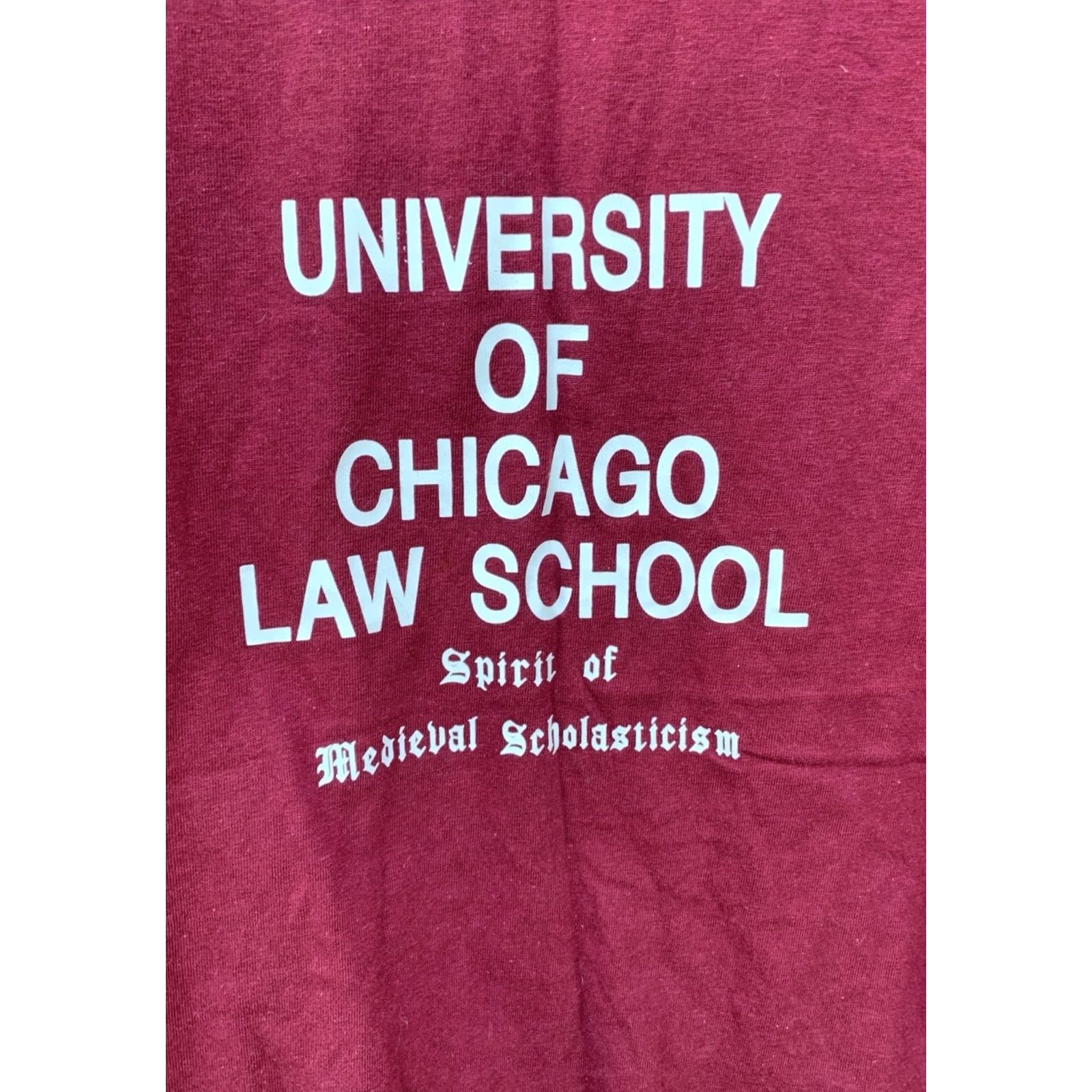 Vintage VINTAGE Oneita University Chicago Law School T Shirt Men L Red 90s Graphic Print US Vintage Shirts Mens Size US L / EU 52-54 / 3 - 3 Thumbnail