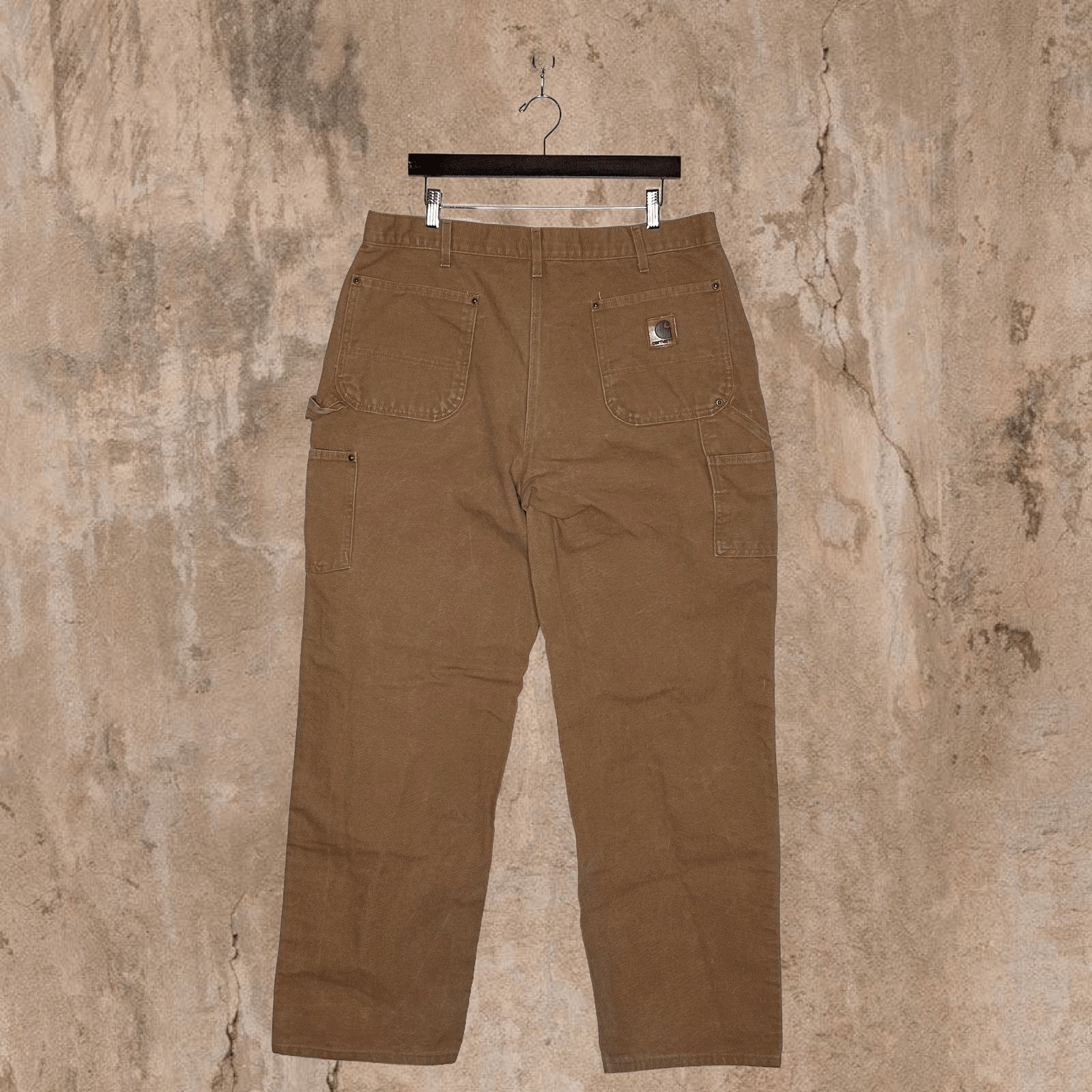 image of Vintage Desert Tan Carhartt Carpenter Pants Made In Usa 90S, Men's (Size 38)