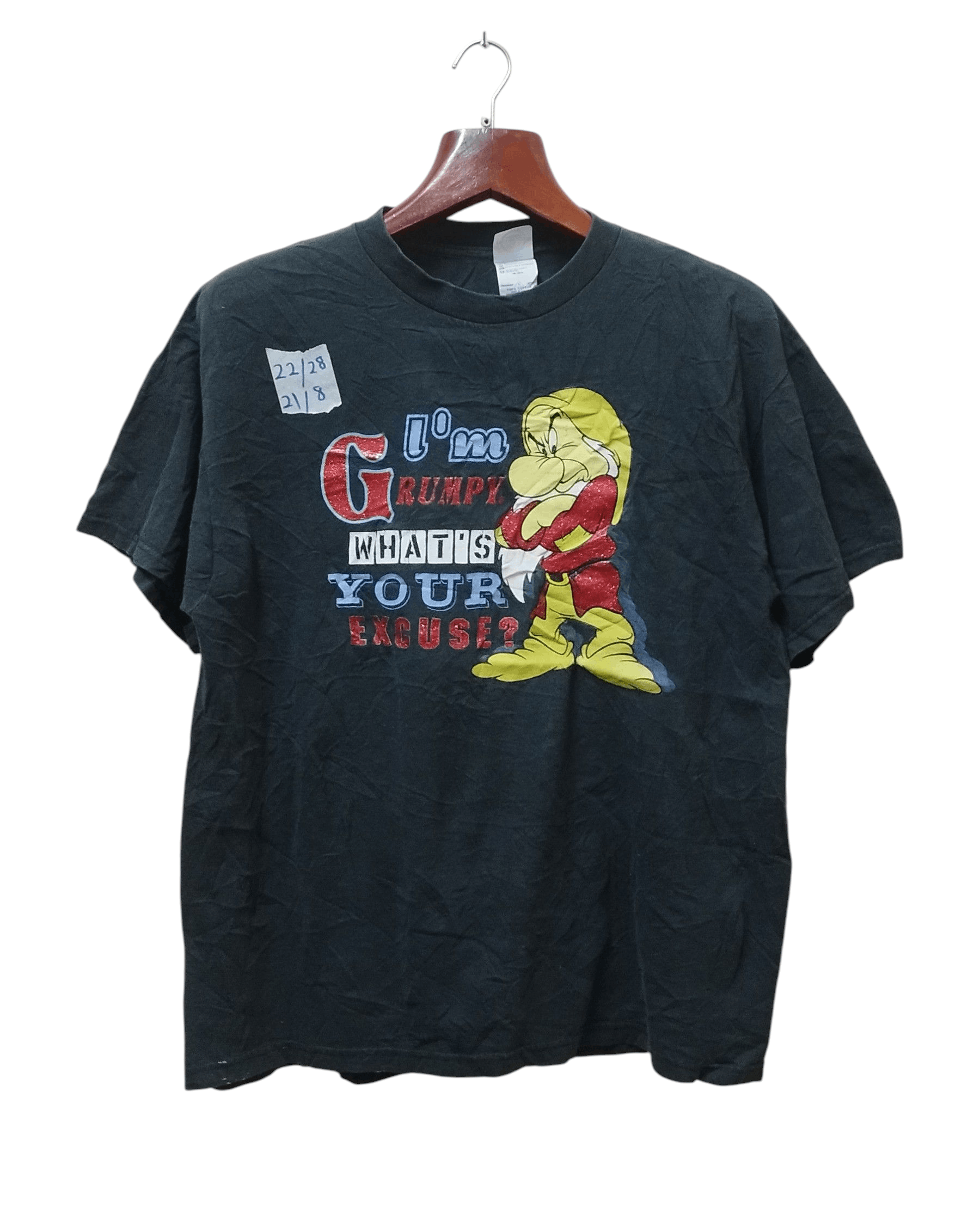 Disney Vtg Grumpy Disney Film Snow White and The 7 Dwarfs T-shirt Size US L / EU 52-54 / 3 - 1 Thumbnail
