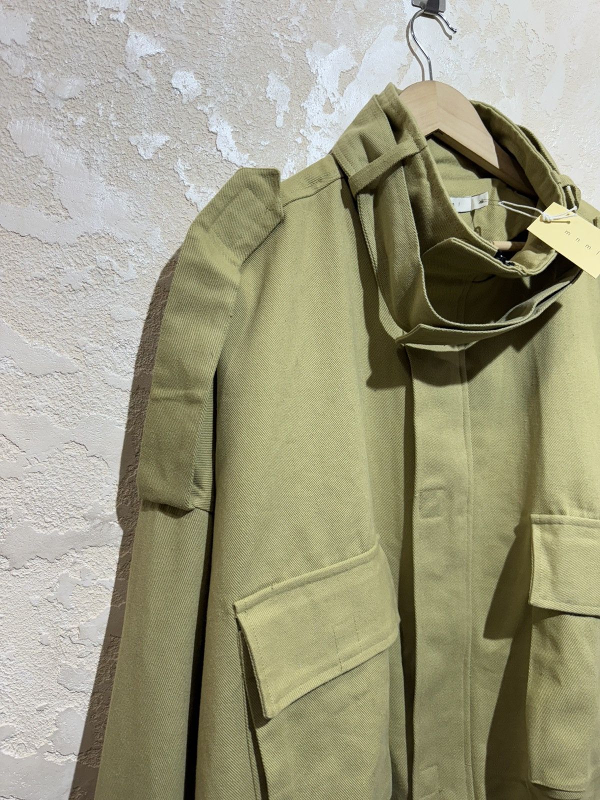 Designer MNML Distressed Cardigan M65 Jacket Olive Size L Size US L / EU 52-54 / 3 - 3 Thumbnail