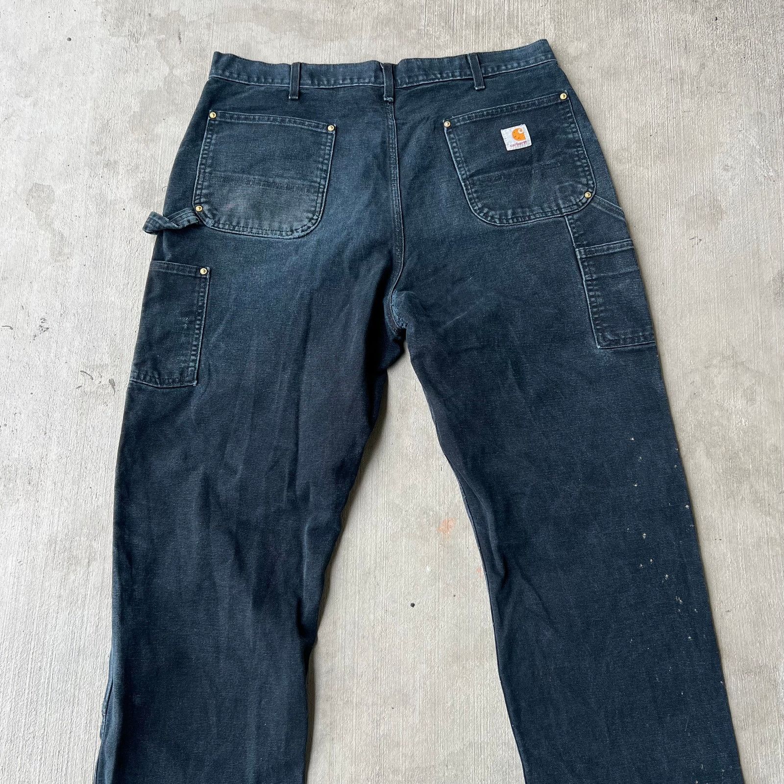 Carhartt × Vintage Carhartt faded black double knee work wear carpenter pants Size US 37 - 10 Thumbnail