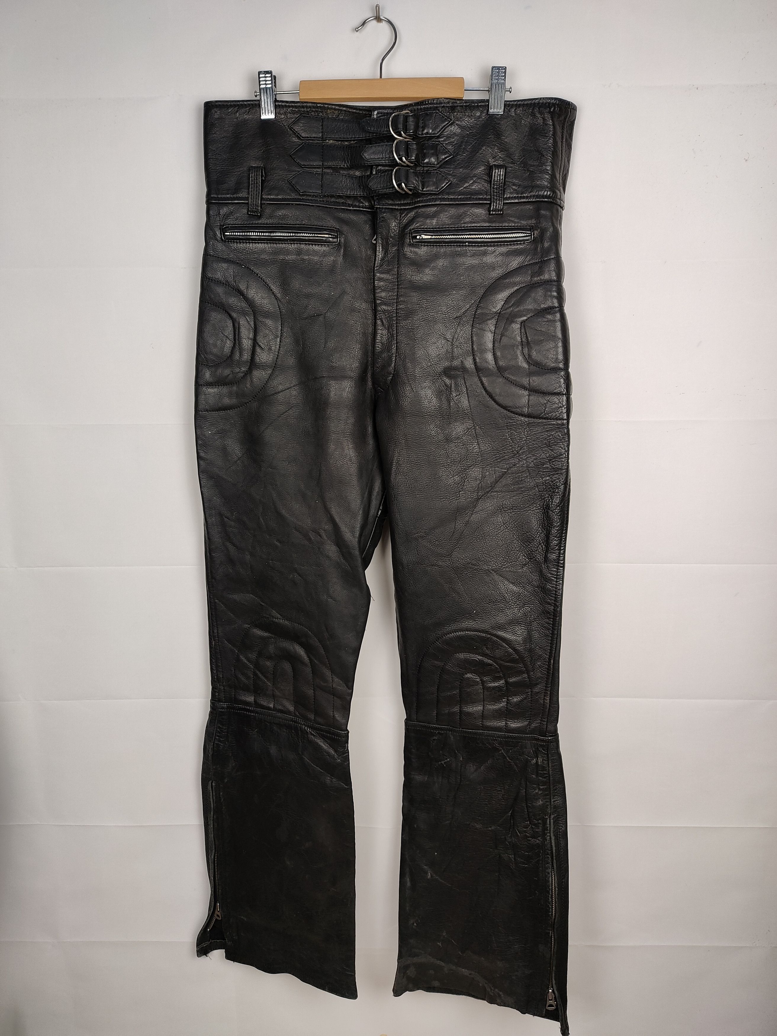 Leather × Vintage Vintage 90s Genuine Leather Rider Pant Size US 32 / EU 48 - 1 Thumbnail