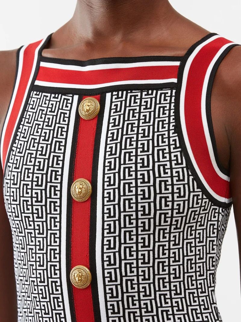 Balmain o1y0525 Mini Dress in Multicolor Size L / US 10 / IT 46 - 2 Thumbnail