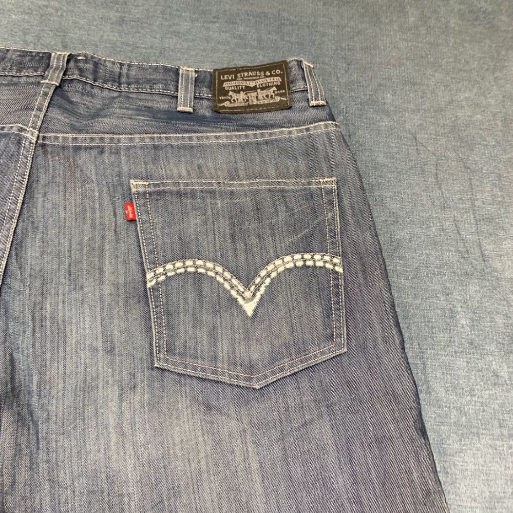 Levi's VINTAGE Levi's 569 The Original Jeans Mens 42x32 Blue Cotton Loose Straight Leg Size US 42 / EU 58 - 6 Thumbnail