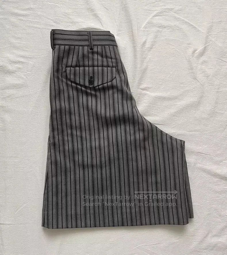 Comme des Garcons CdG Homme Plus Gray Striped Bermuda Shorts. Size US 26 / EU 42 - 5 Thumbnail