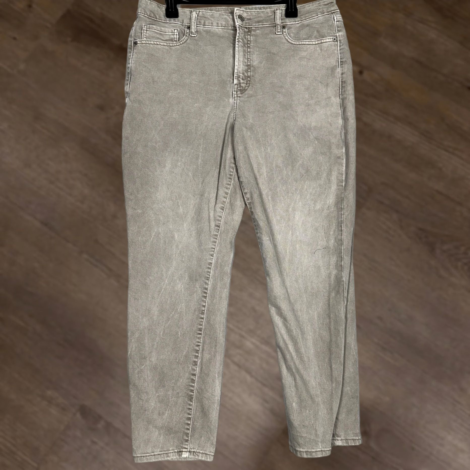 Old Navy Old Navy OG Straight Jeans Womens 14 High Rise Taupe Gray Denim 5 Pockets EUC Size 36" / US 14 / IT 50 - 1 Thumbnail