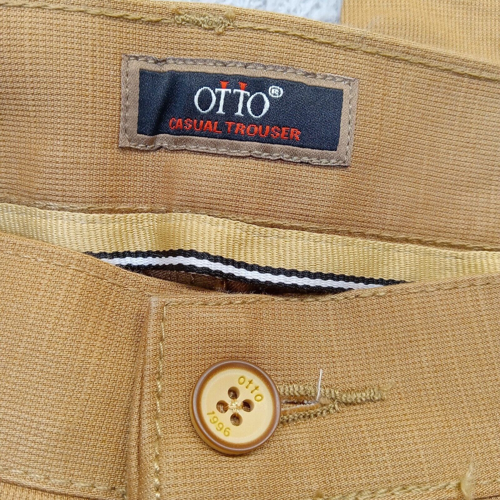 Otto Otto Pants 36 X 34 Men Casual Trouser Smart Fit Brown Denim Size US 36 / EU 52 - 5 Thumbnail