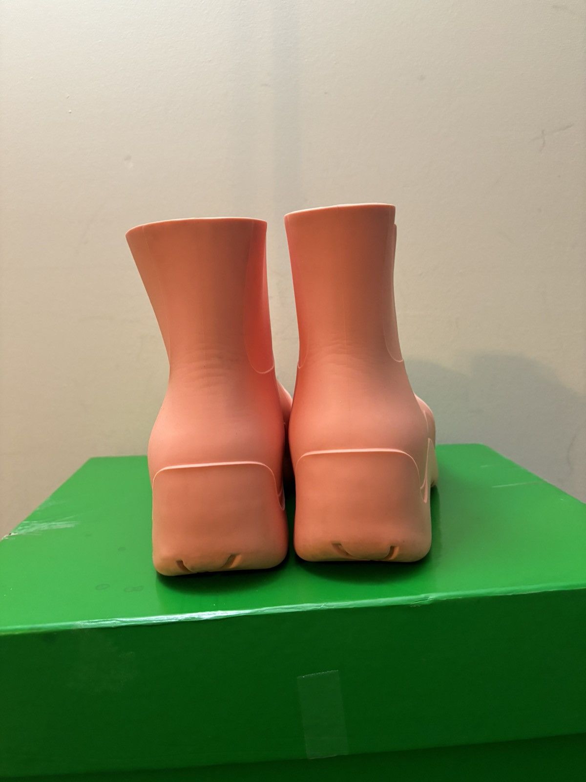Bottega Veneta Rubber Puddle Ankle Boots Pink