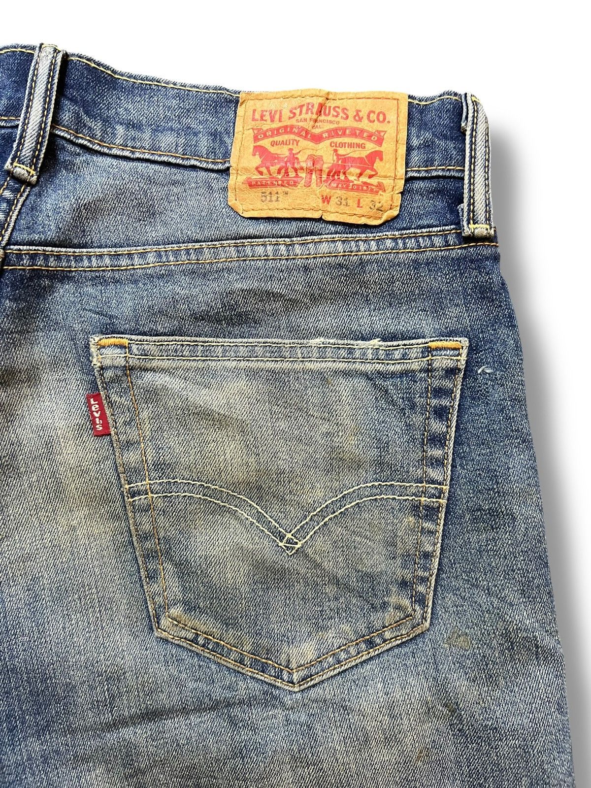 Levi's Vintage Levi’s 511 - Faded Rusty Wash, Distressed Denim Size US 33 - 11 Thumbnail