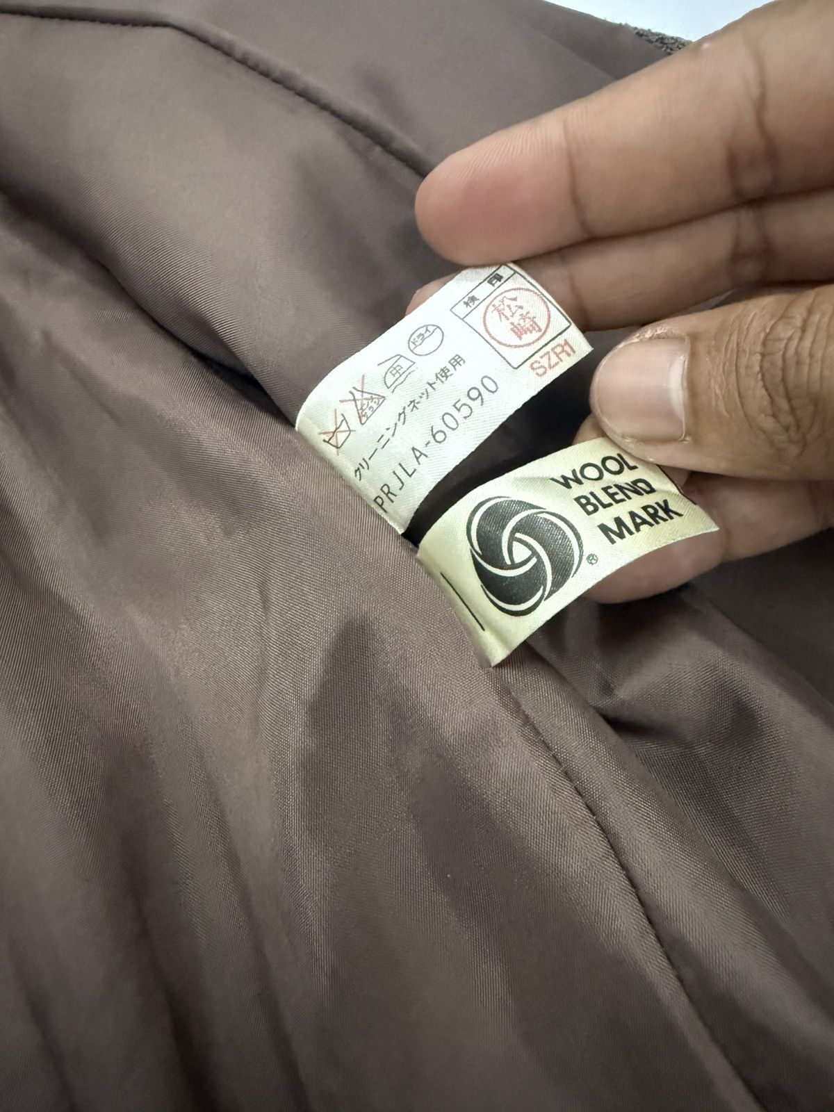 French Connection Christian Aujard Herringbone Collarless Coat Classic France Size M / US 6-8 / IT 42-44 - 10 Thumbnail