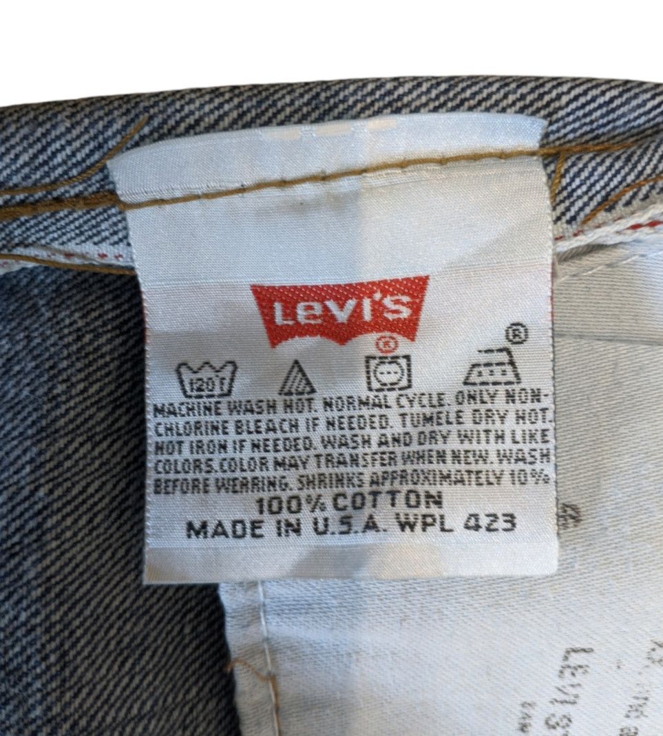 Levi's VTG 90 LEVI'S 501XX Big E Selvedge Denim Jeans Logo Pocket Size US 30 / EU 46 - 13 Thumbnail