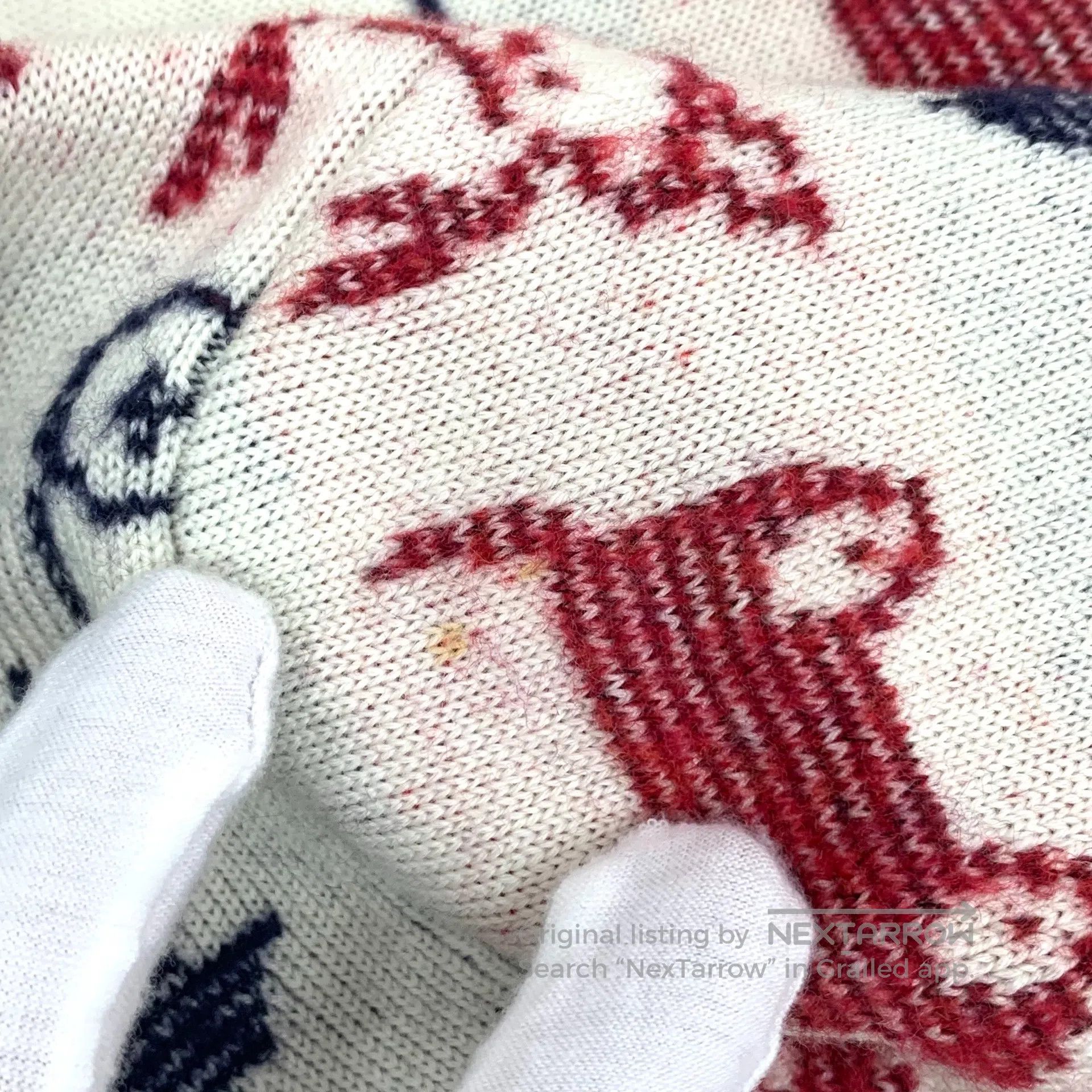 Thom Browne Thom Browne Multicolor Dog Pattern Inlaid Wool V-neck Sing Size US S / EU 44-46 / 1 - 8 Thumbnail