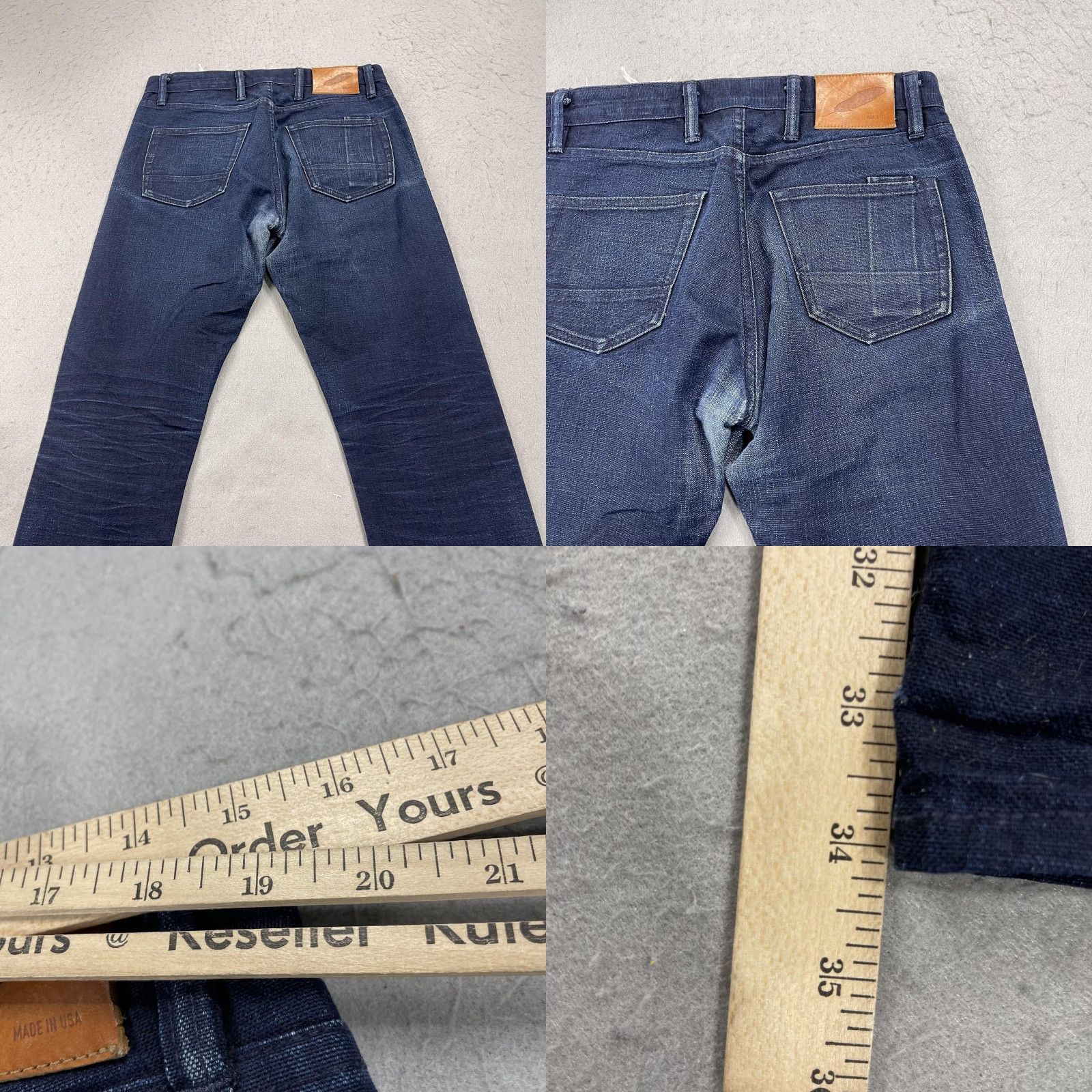 Rogue Territory Rogue Territory Jeans Mens 30x34 Blue Selvedge Denim Straight Leg Made USA Size US 30 / EU 46 - 8 Thumbnail
