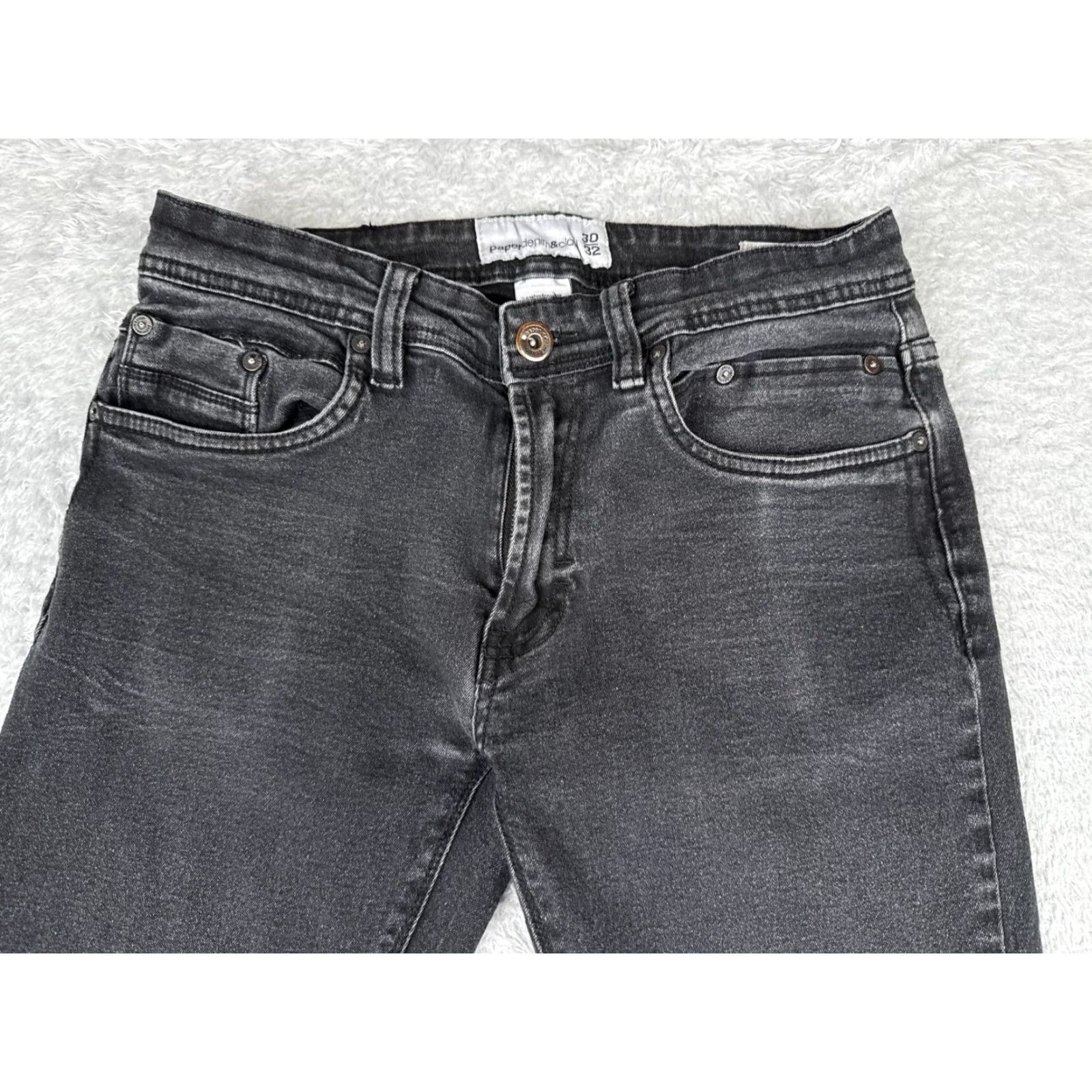 Vintage VINTAGE Paperdenim & Cloth Jeans Womens 30 Black Denim Mid Rise Cotton Blend 29x30 Size 30" / US 8 / IT 44 - 4 Thumbnail