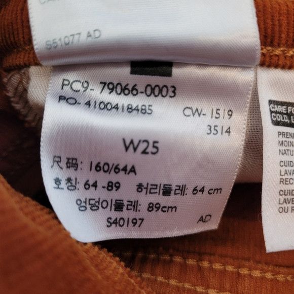 Levi's Levis 724 Straight Corduroy Pants 25" Rust Cotton button Fly Size 25" / US 0 / IT 36 - 7 Thumbnail