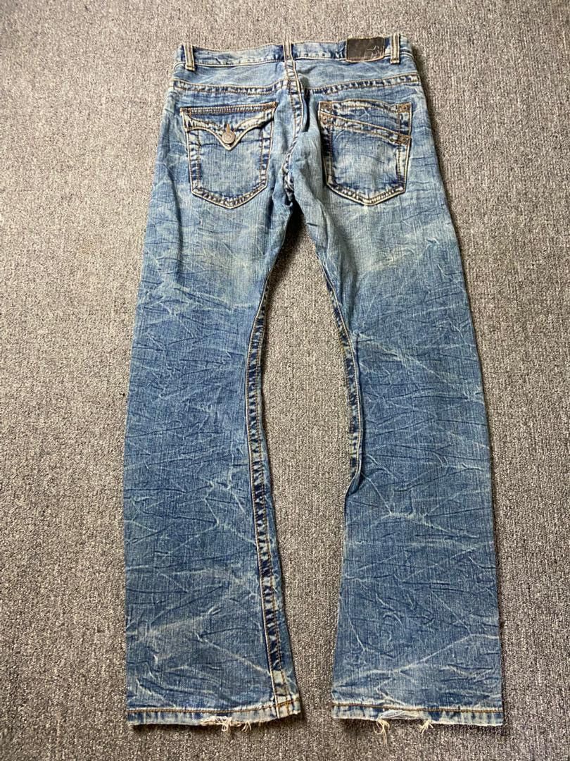 Japanese Brand Rattle Trap Brand Distressed Denim Ripped Jeans (205) Size US 33 - 3 Thumbnail