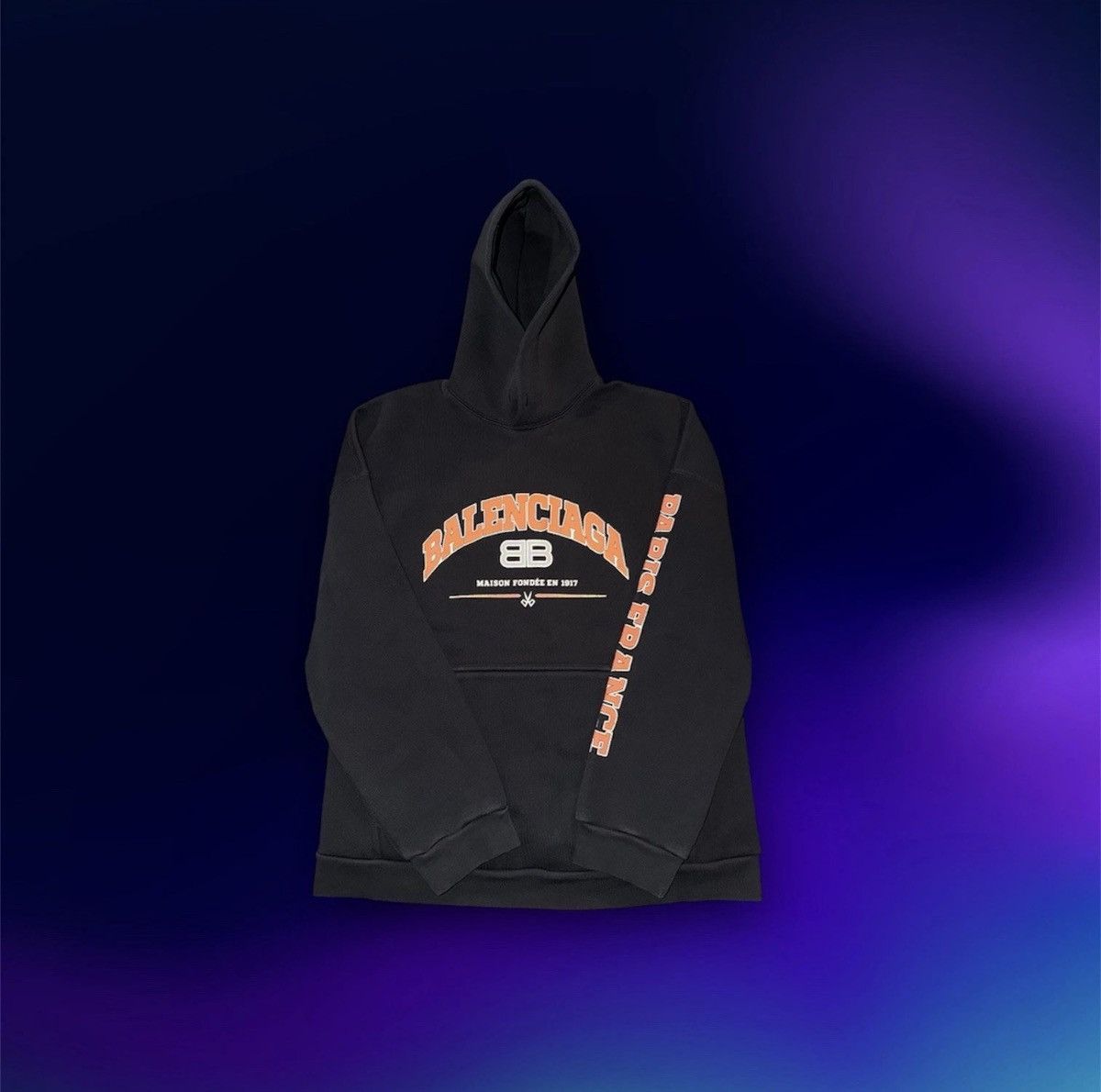 Balenciaga Maison Balenciaga Black Wide Fit Hoodie Size US M / EU 48-50 / 2 - 13 Thumbnail