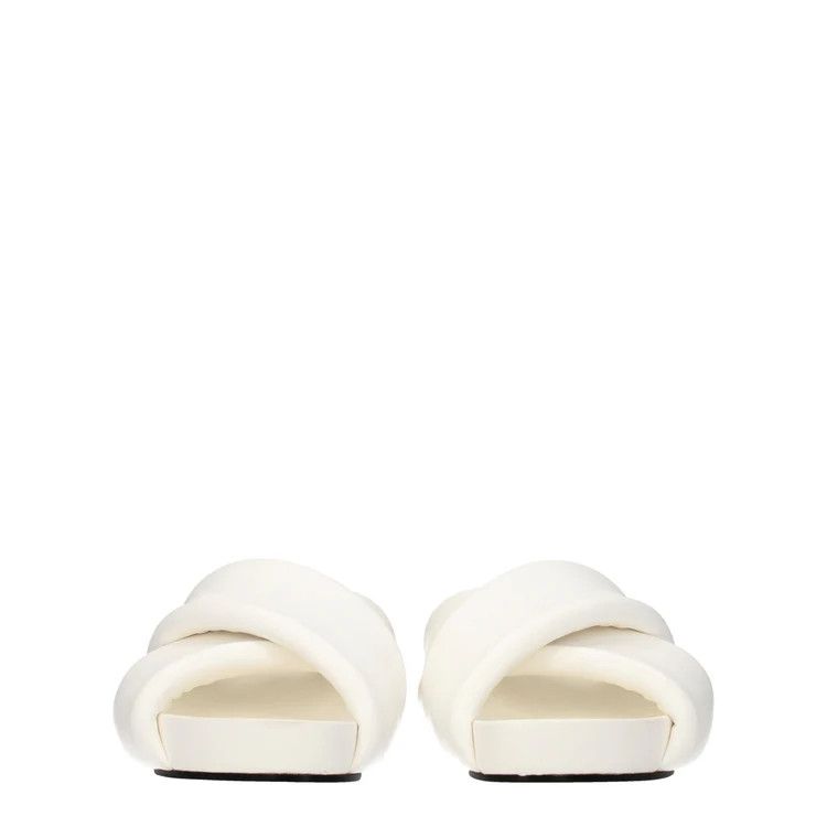 Jil Sander ob1o1e1124 Leather Slippers in White Size US 6 / IT 36 - 3 Thumbnail