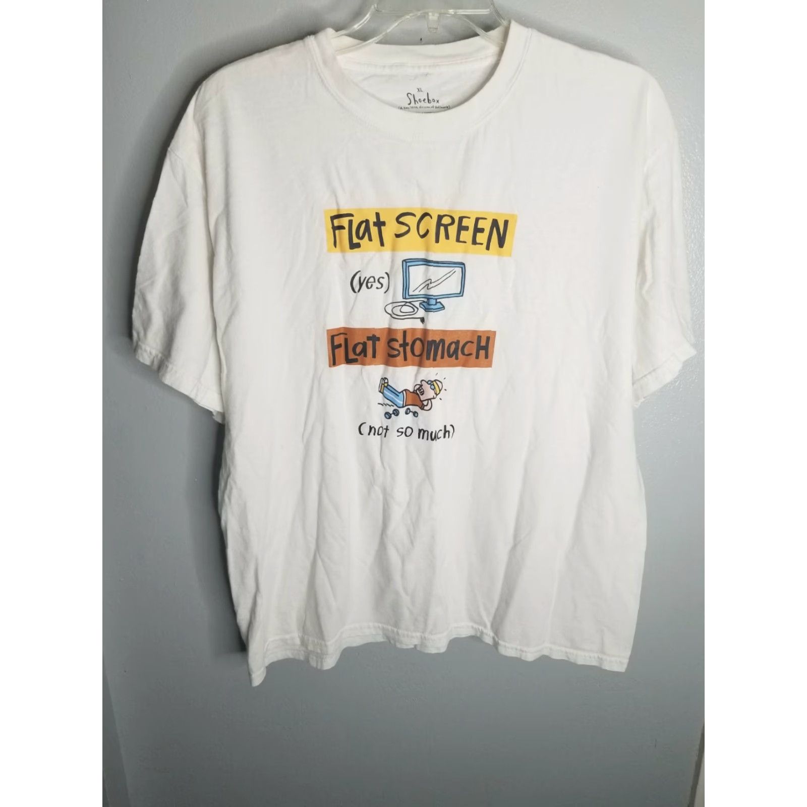 Vintage Shoebox T-Shirt Adult XL Graphic Tee Hallmark Greetings 90s Funny Nerd Cartoon Dad White Man Short Sleeve Crew Neck | Vintage: No | Brand: Shoebox Size US XL / EU 56 / 4 - 2 Thumbnail