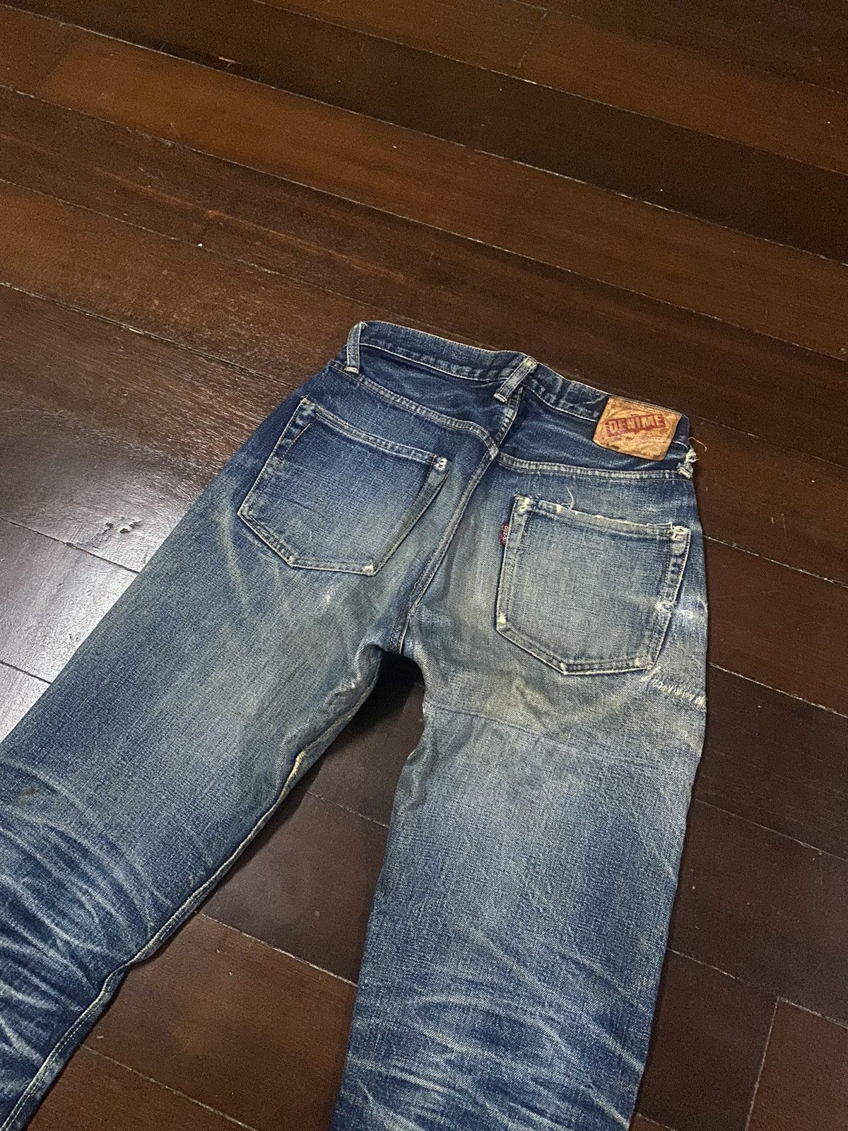 Denime FIRE 🔥 VINTAGE DENIME JAPAN DISTRESSED REWORK FADED JEANS Size US 29 - 17 Thumbnail