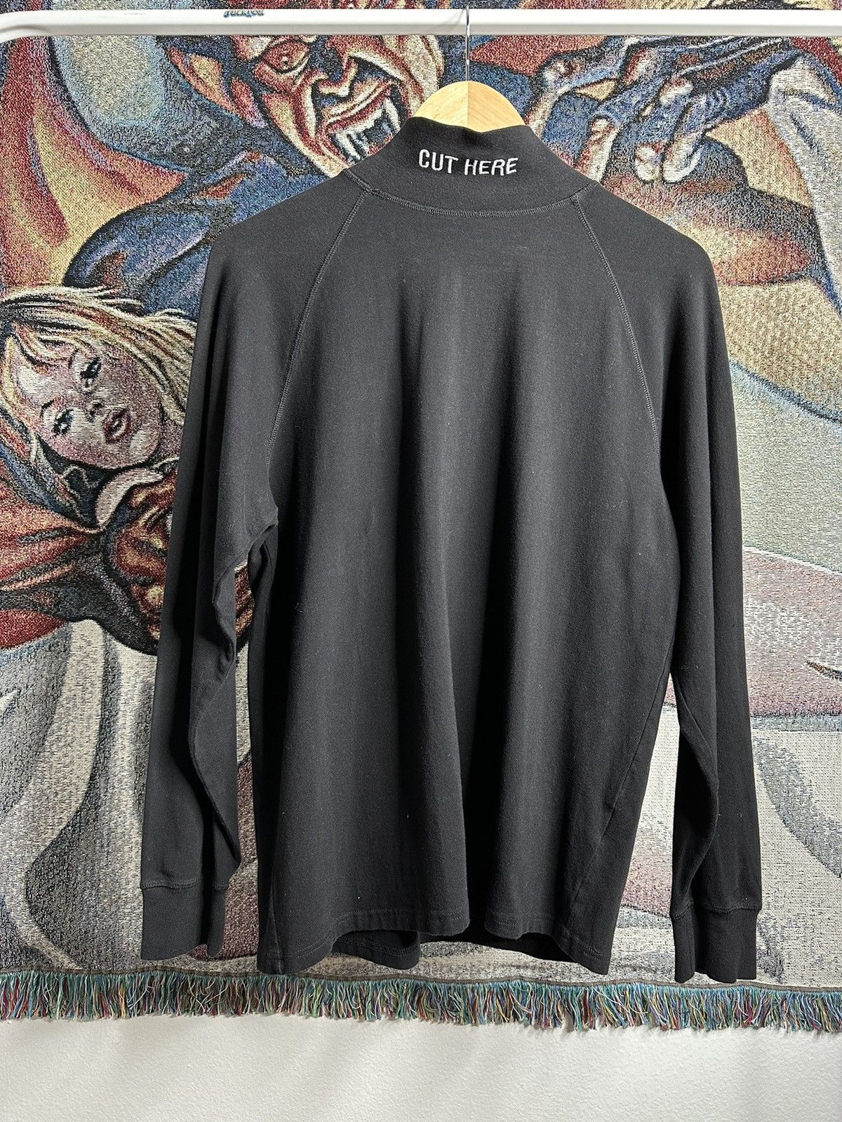 Streetwear × Vetememes ?Vetememes? Cut Here Turtleneck Size 